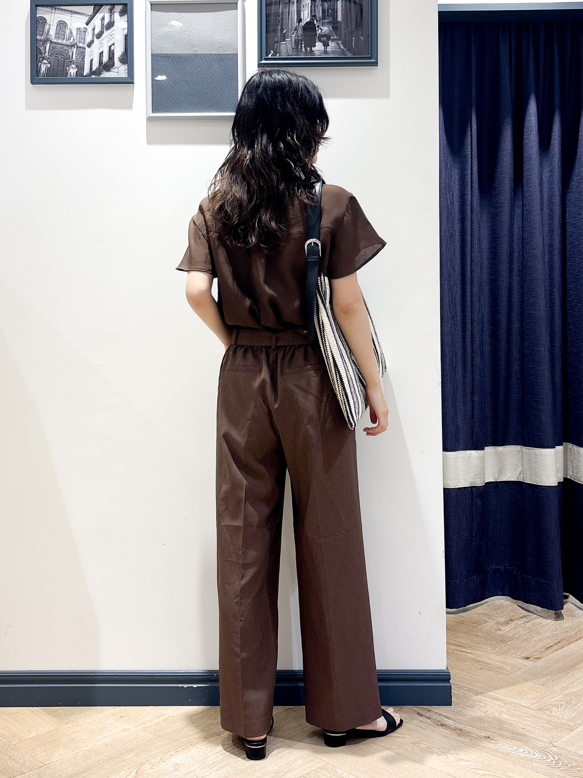 ayakaさんの「grove｜【洗濯機OK/SETUP可】シワになりにくい、フレアスリーブブラウス」を使ったコーディネート