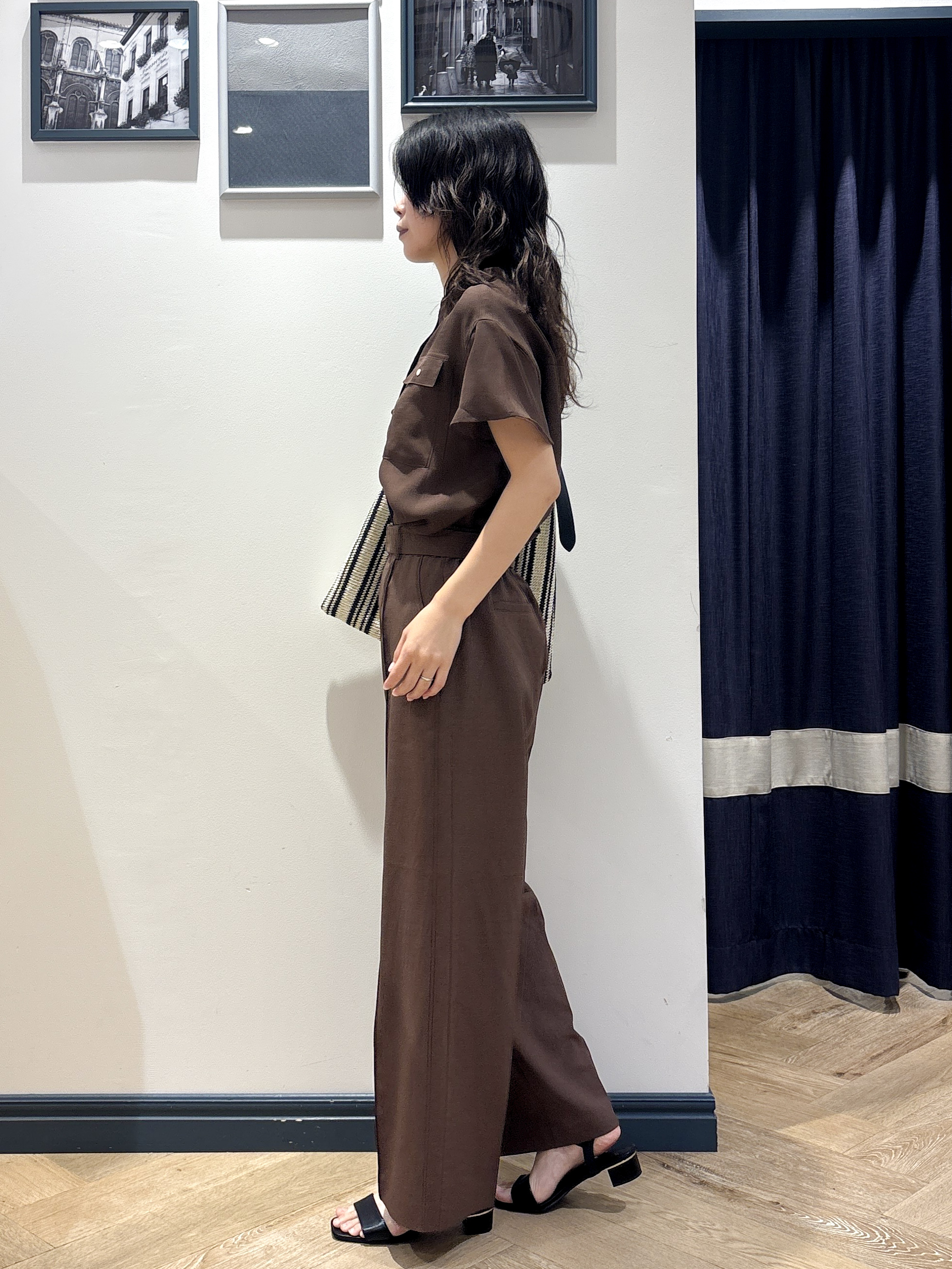 ayakaさんの「grove｜【洗濯機OK/SETUP可】シワになりにくい、フレアスリーブブラウス」を使ったコーディネート