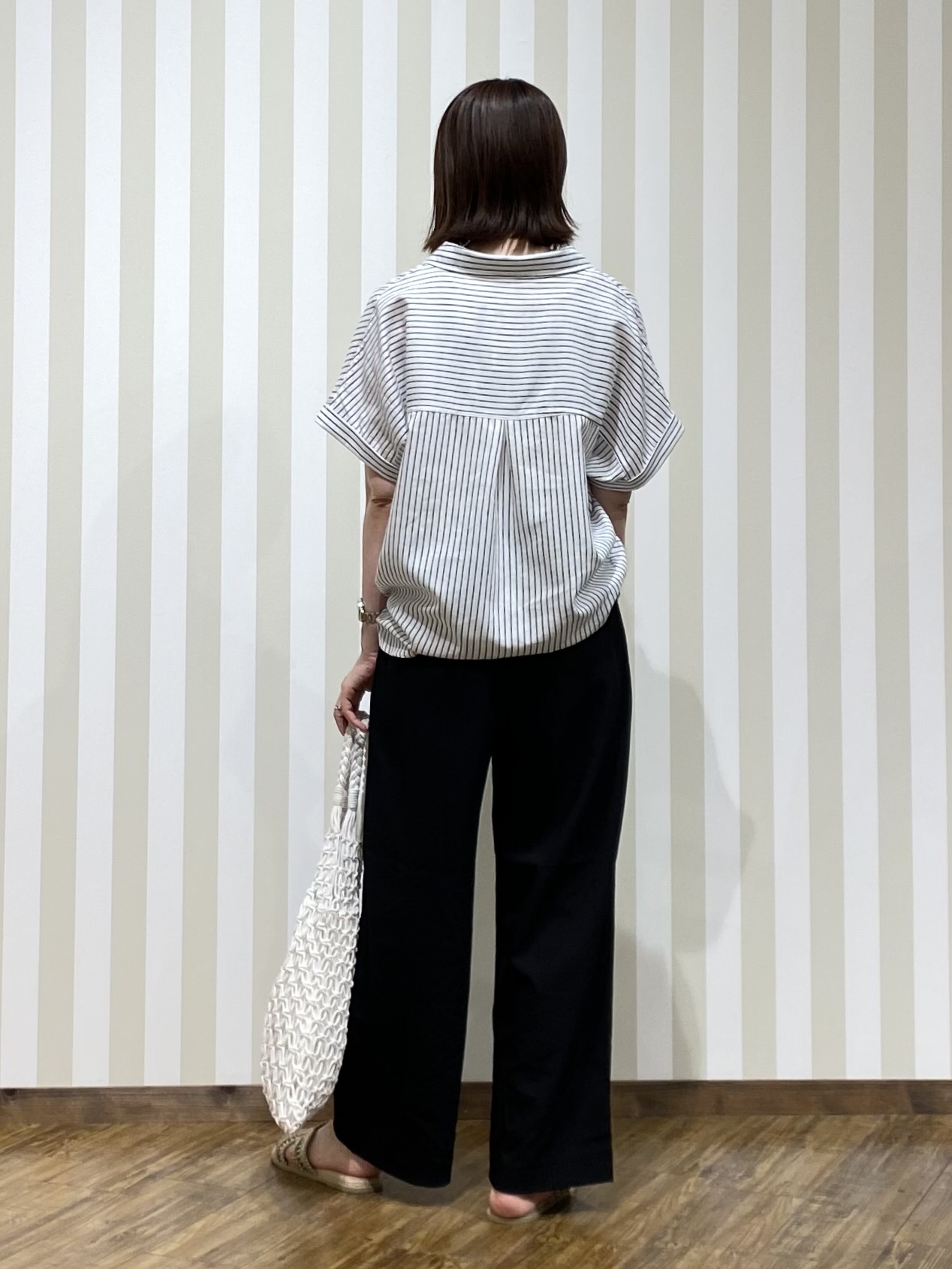 SAOさんの「SHOO･LA･RUE｜【UV/吸水速乾/抗菌防臭】インせず着られる フレンチリネンスキッパーシャツ」を使ったコーディネート