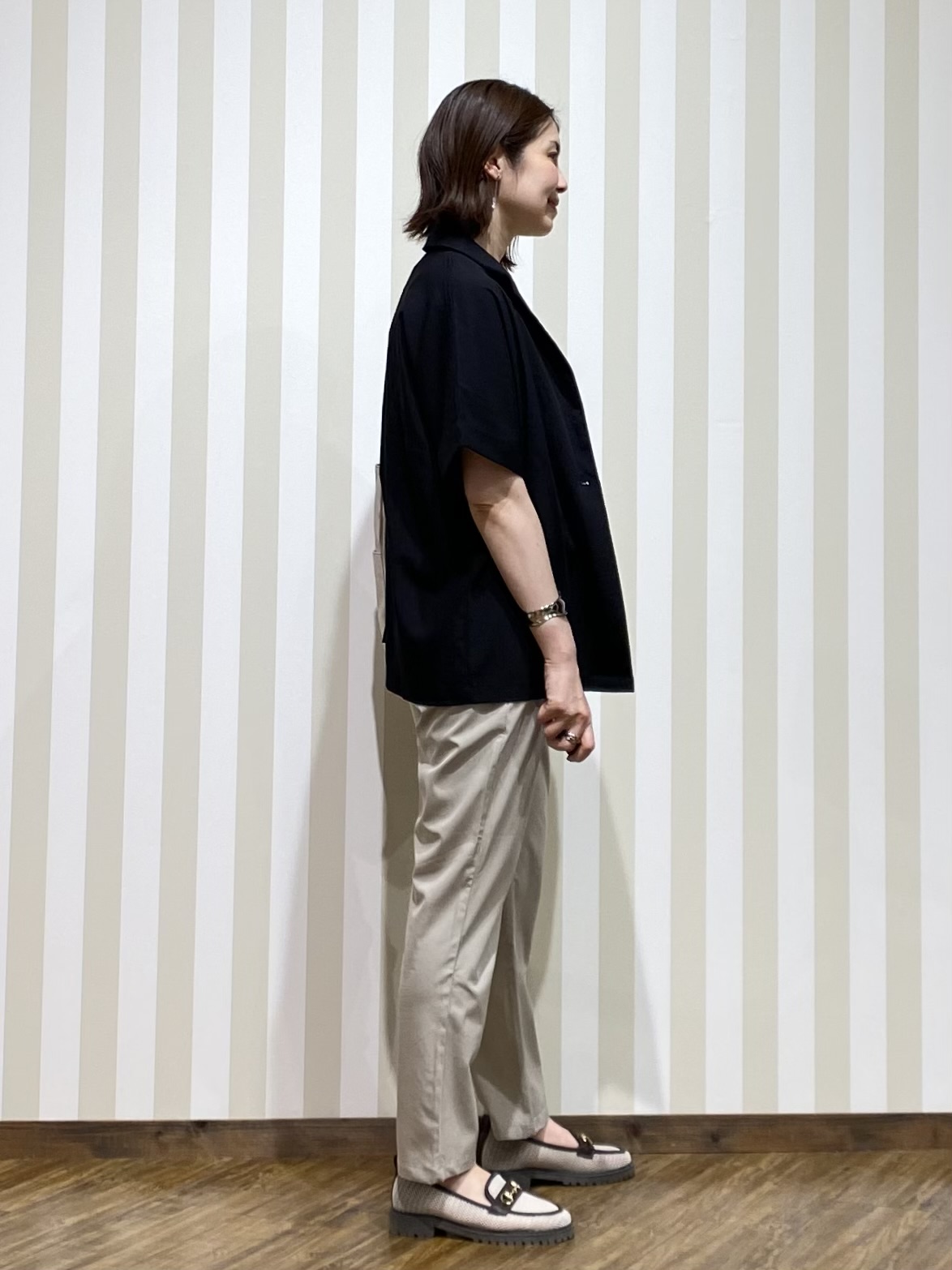 SAOさんの「SHOO･LA･RUE｜【高レビュー/洗濯機可/セットアップ可】軽凛(かろりん) 半袖ジャケット」を使ったコーディネート