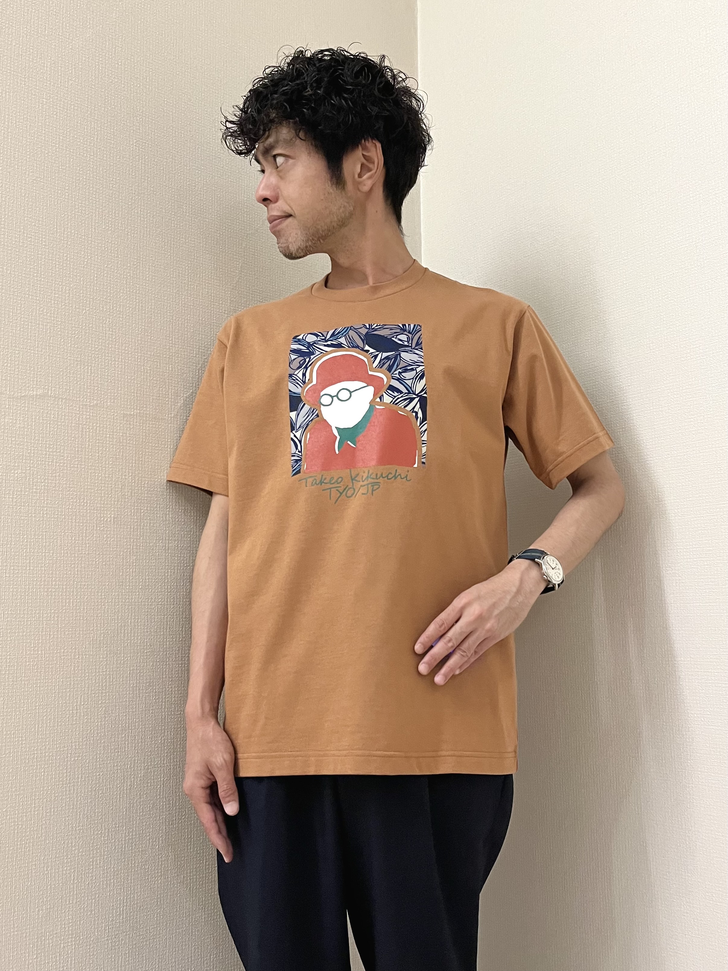 URAさんの「TAKEO KIKUCHI｜リップル小花シャツ」を使ったコーディネート