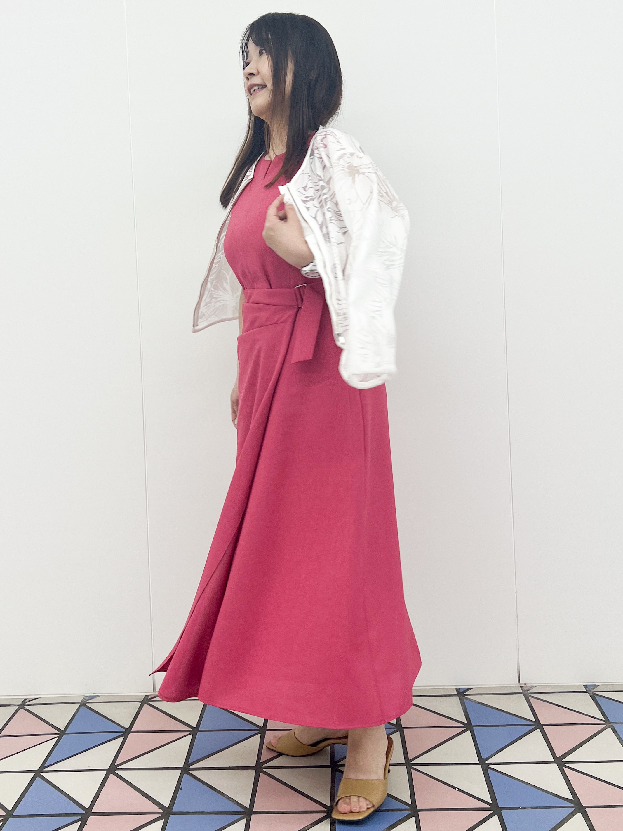 Kiyoさんの「COUP DE CHANCE｜【手洗い可／日本製】オパール花柄ブルゾン」を使ったコーディネート