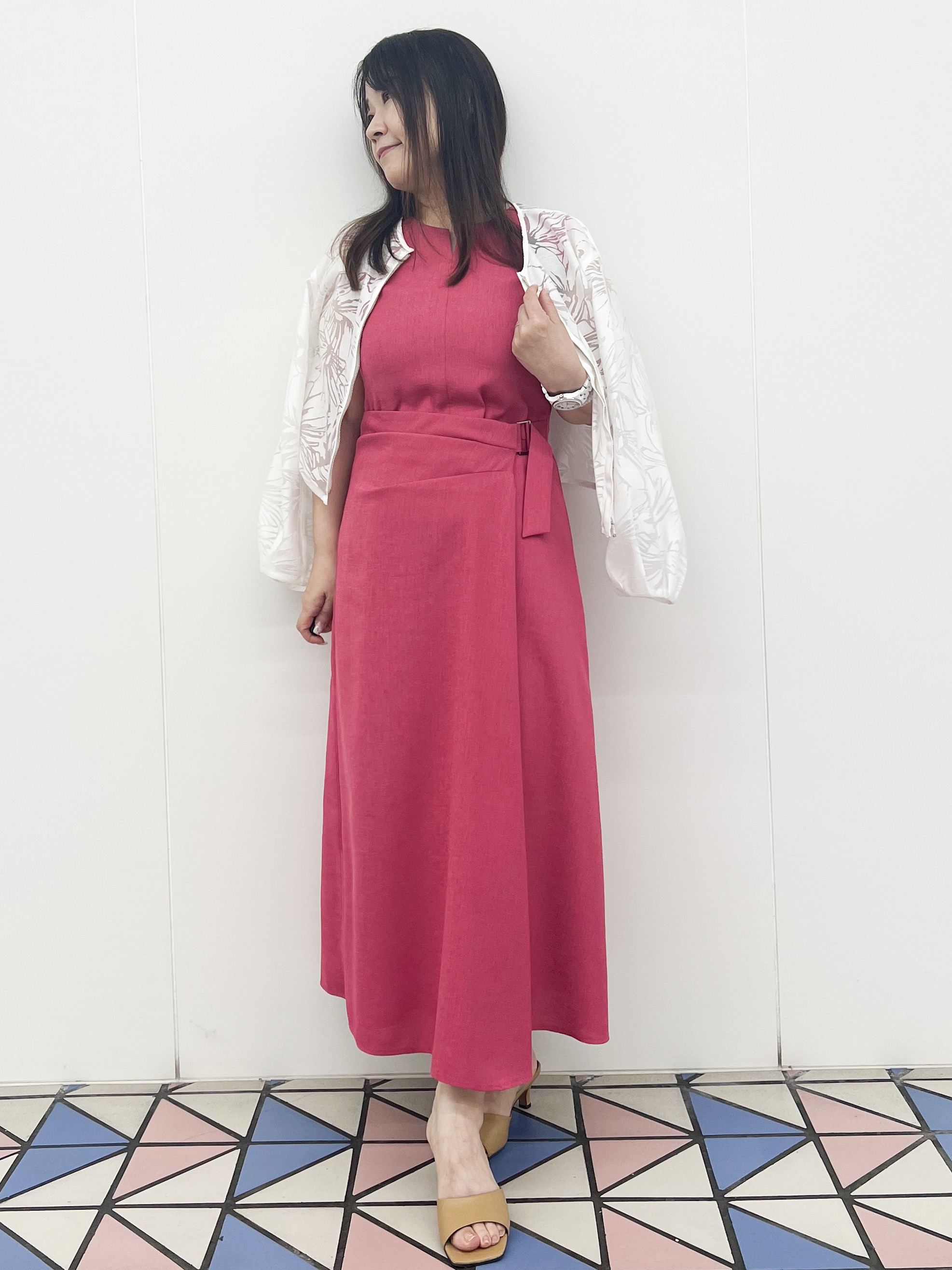 Kiyoさんの「COUP DE CHANCE｜【手洗い可／日本製】オパール花柄ブルゾン」を使ったコーディネート