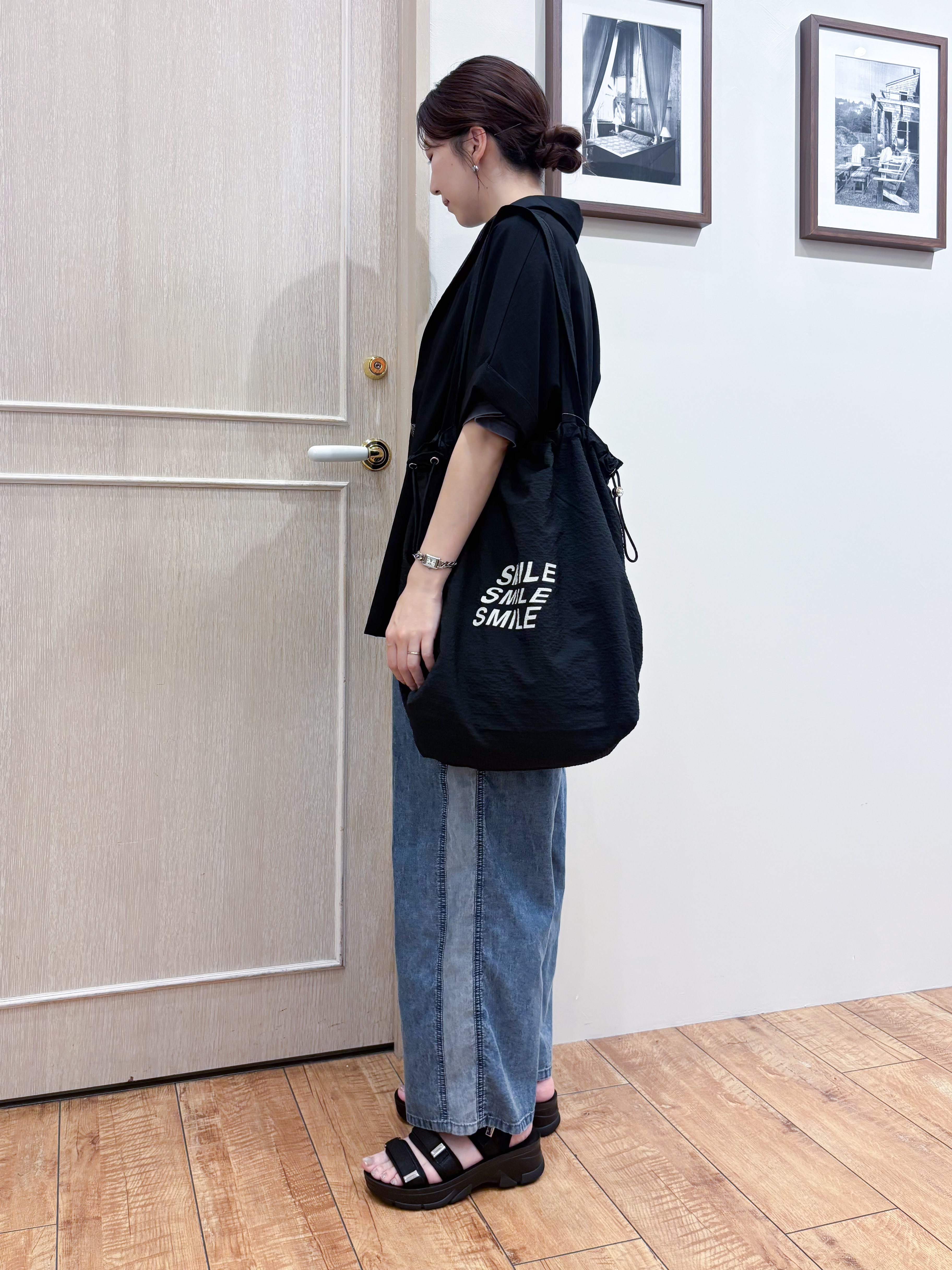 なみさんの「SHOO･LA･RUE｜【高レビュー/洗濯機可/セットアップ可】軽凛(かろりん) 半袖ジャケット」を使ったコーディネート