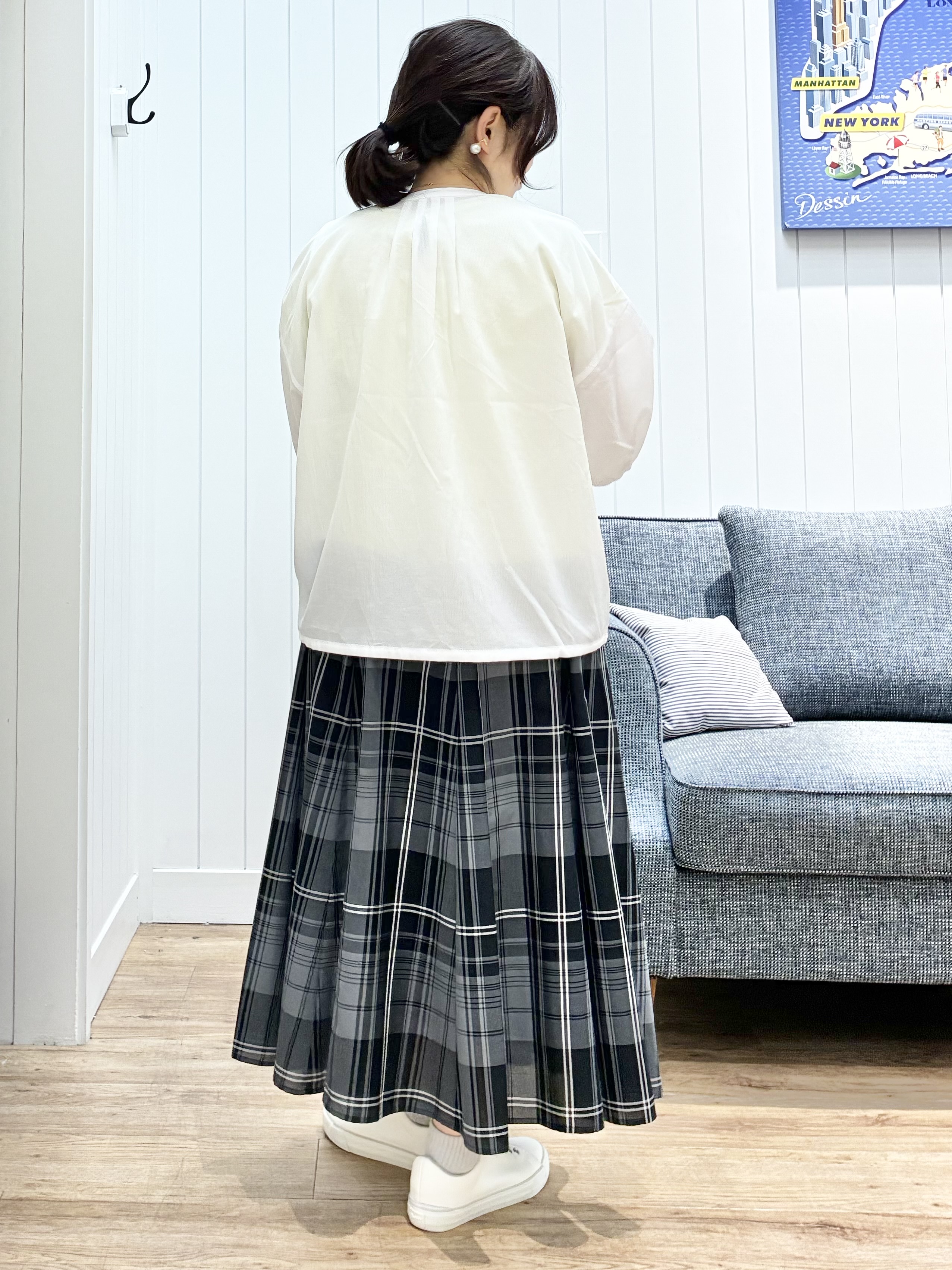 msatoさんの「Dessin｜【UVカット/接触冷感】美光沢カットソー」を使ったコーディネート
