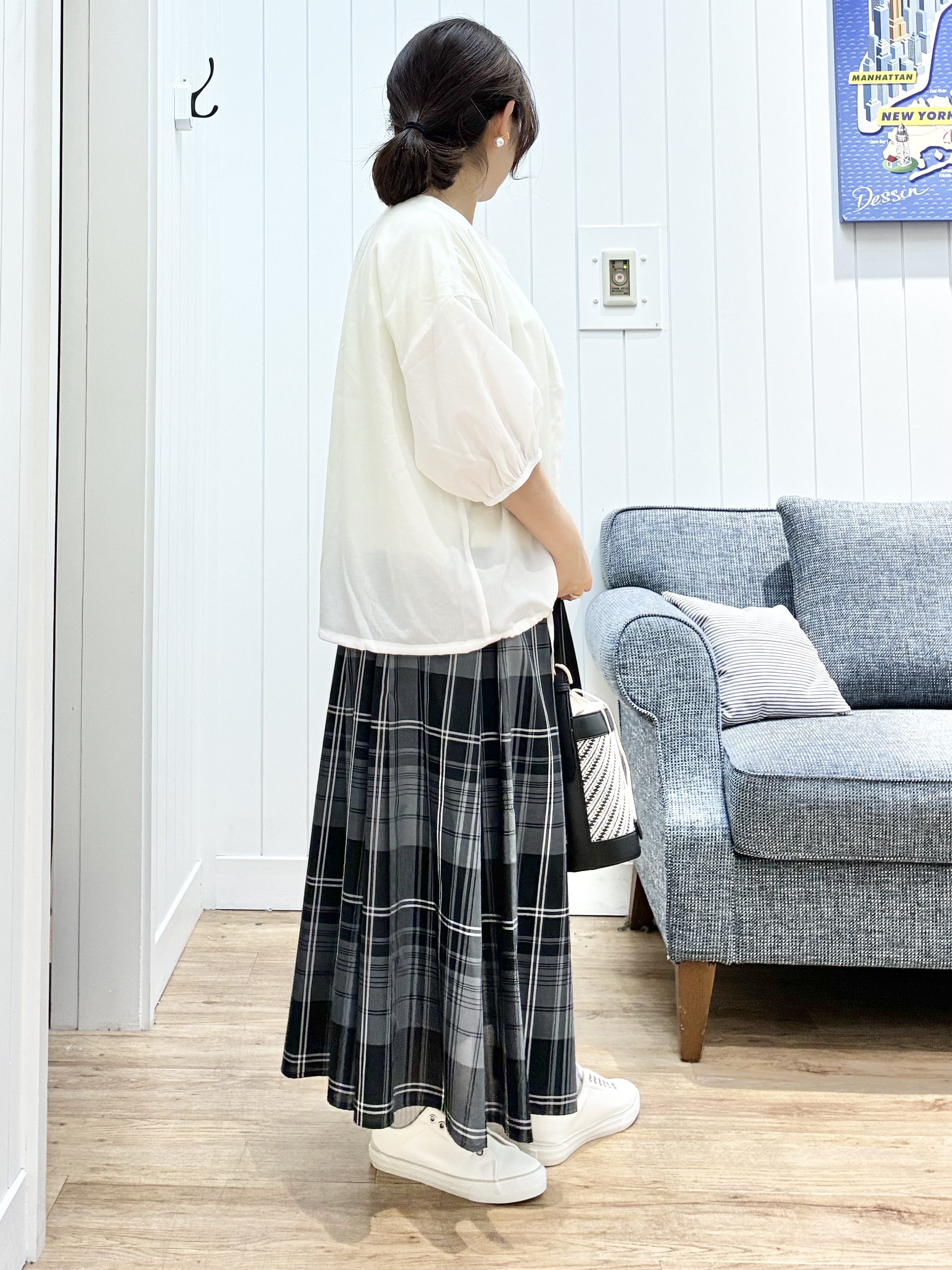 msatoさんの「Dessin｜【UVカット/接触冷感】美光沢カットソー」を使ったコーディネート