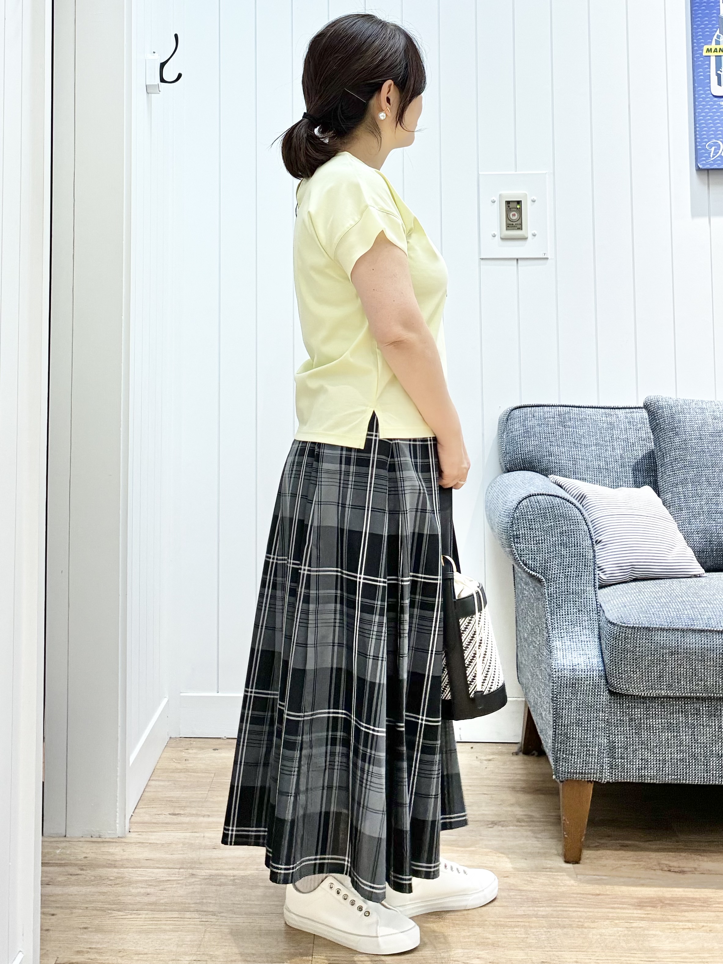 msatoさんの「Dessin｜【UVカット/接触冷感】美光沢カットソー」を使ったコーディネート