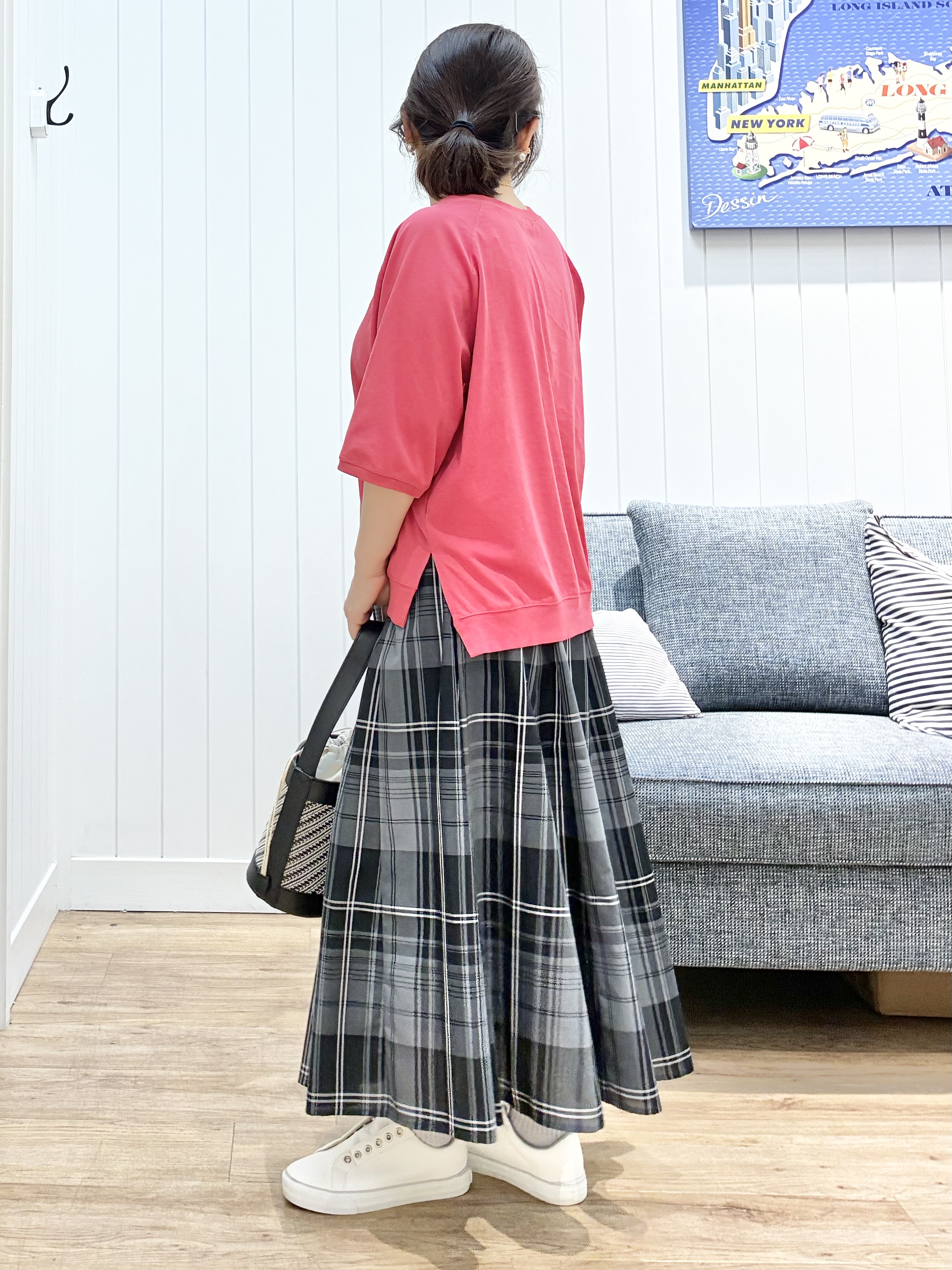 msatoさんの「Dessin｜【UVカット/接触冷感】フォルムカットソー5分袖」を使ったコーディネート