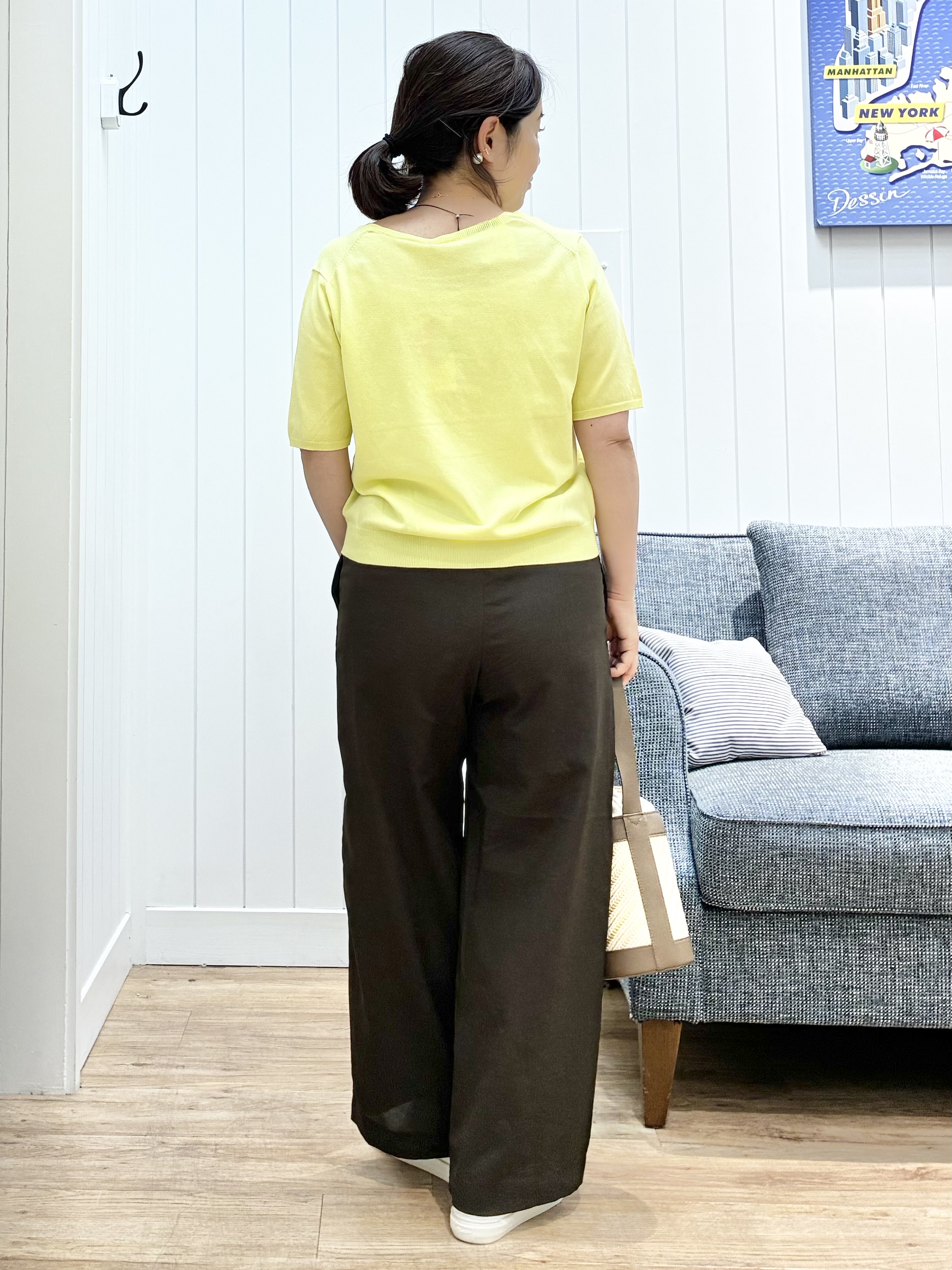 msatoさんの「Dessin｜【9色展開/接触冷感/UVカット】ドライタッチサマーニットT」を使ったコーディネート