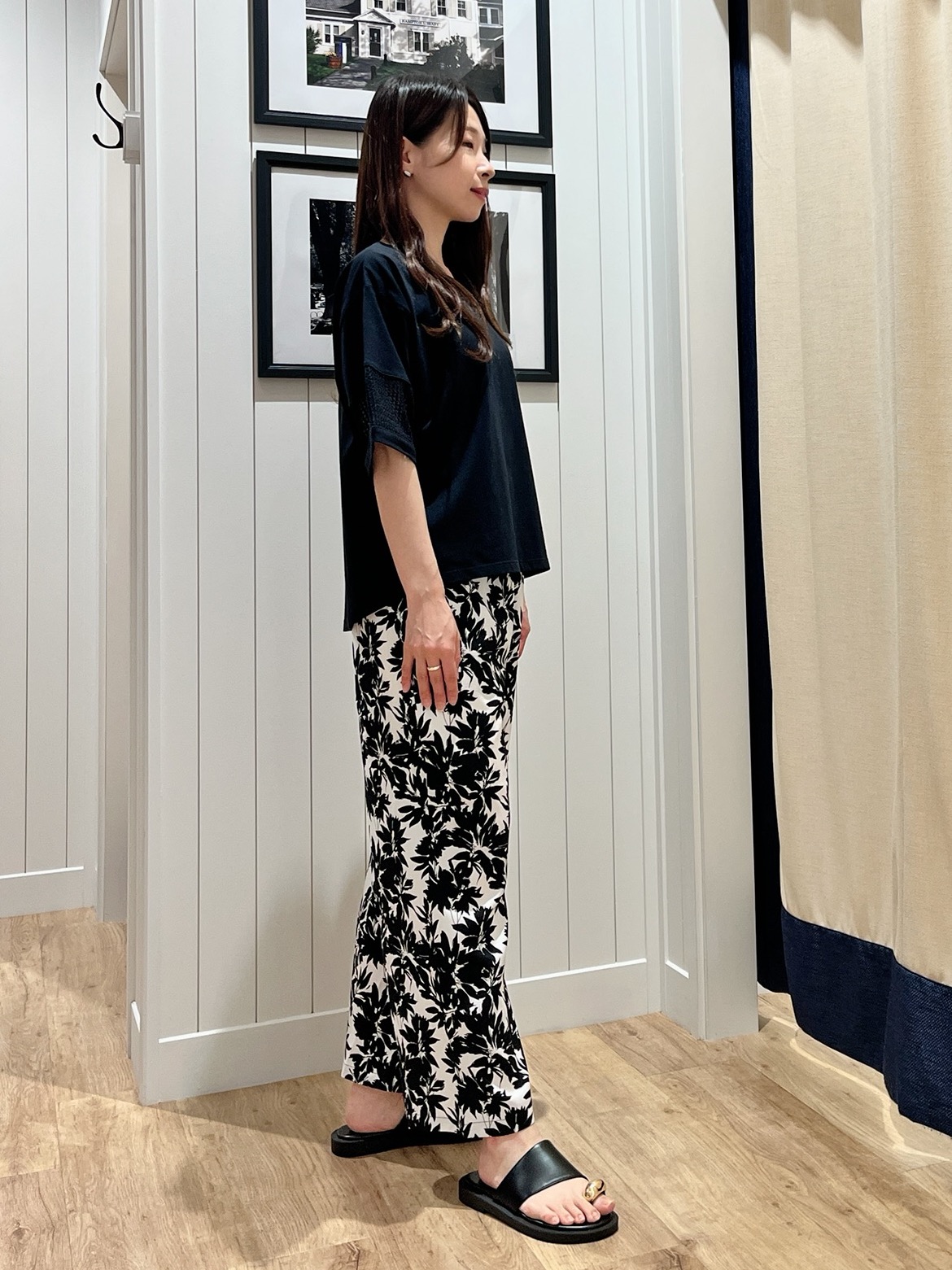 mihoさんの「Dessin｜【接触冷感】メッシュレーススリーブプルオーバー」を使ったコーディネート