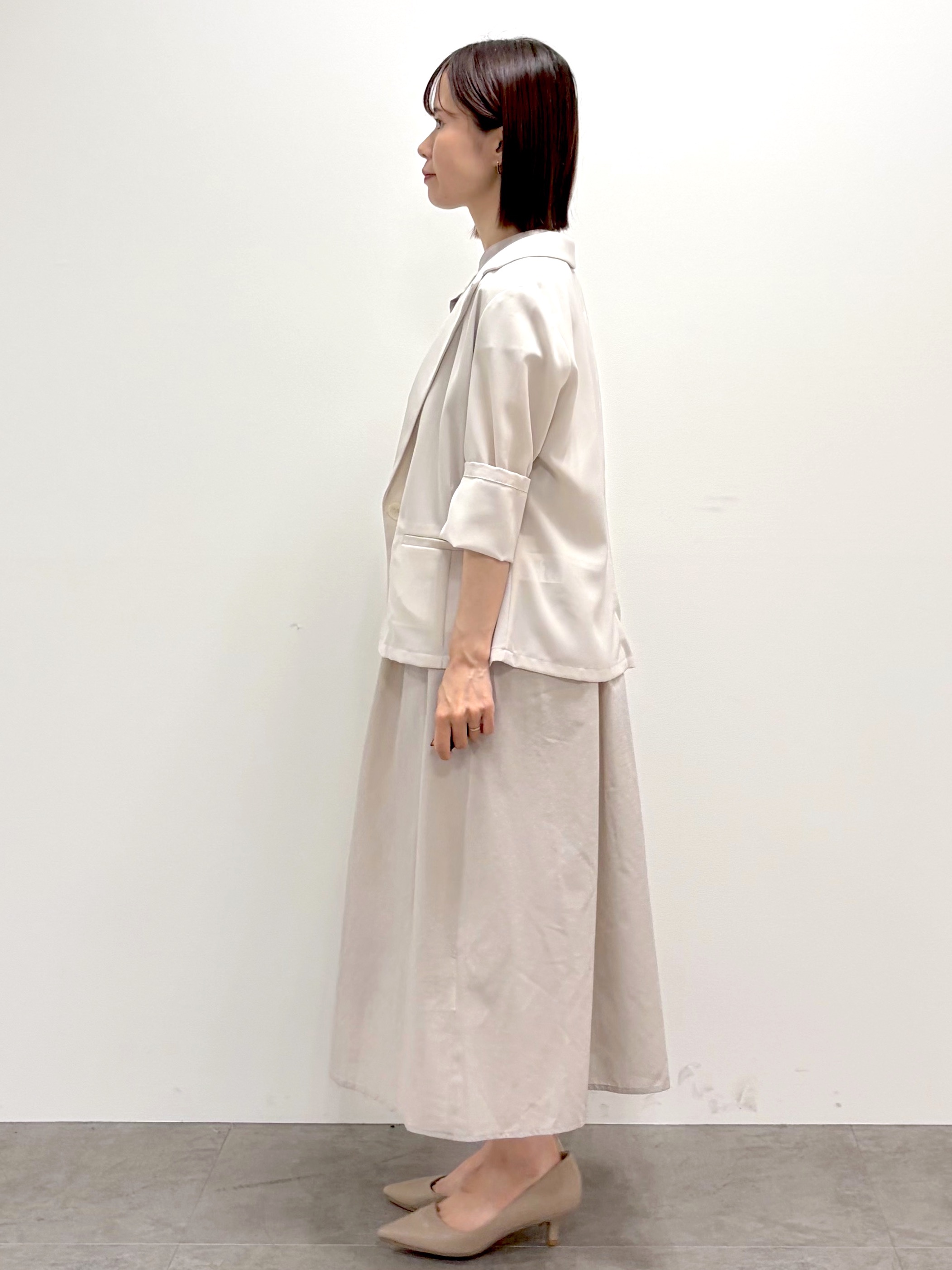 kozuさんの「index｜【防シワ】バンドカラータックシャツワンピース《洗濯機OK／イージーアイロン》」を使ったコーディネート