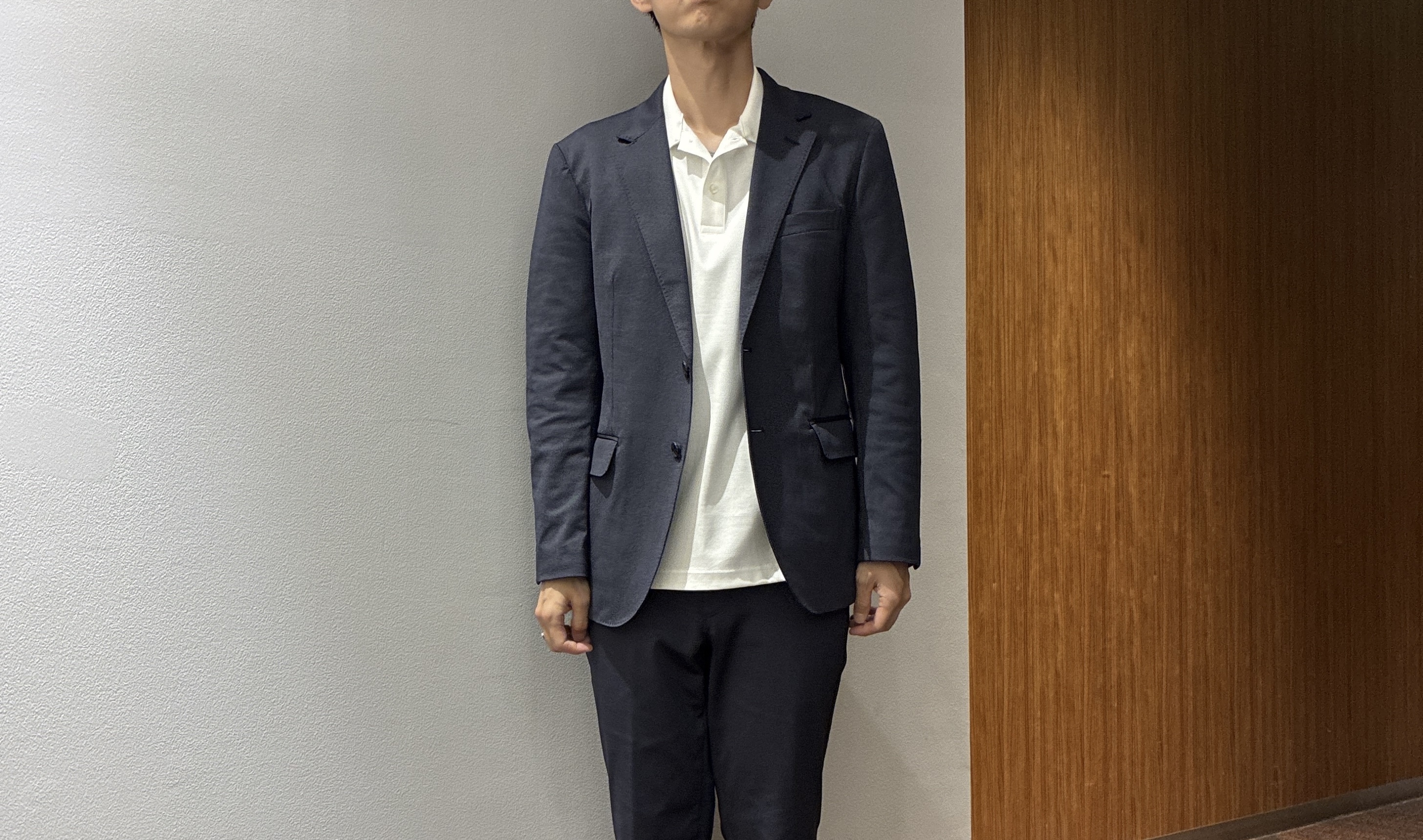 わいずみさんの「TAKEO KIKUCHI｜【360&deg;ストレッチ／軽量】None Of Stress ライト ジャケット（セットアップ対応）」を使ったコーディネート
