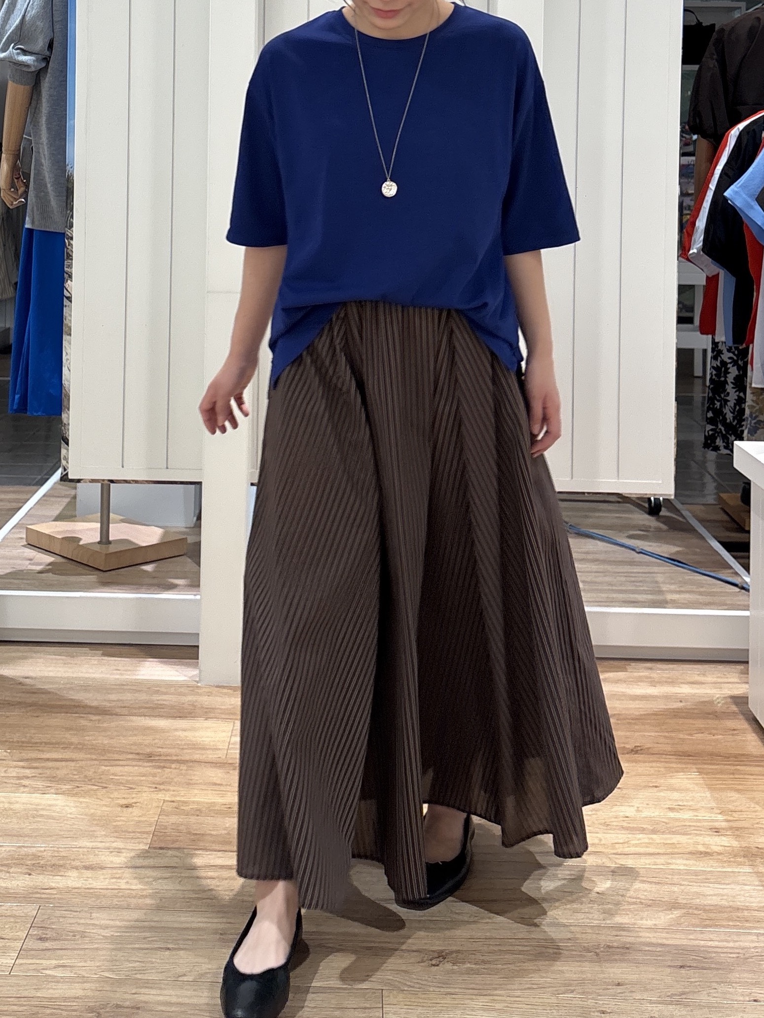 hinakoさんの「Dessin｜【UVカット/接触冷感】プレーティングTシャツ」を使ったコーディネート
