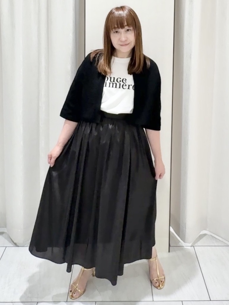 ʏᴜᴋɪᴋᴏさんの「UNTITLED｜◆【ストレッチ性/洗える】短丈ニットカーディガン」を使ったコーディネート