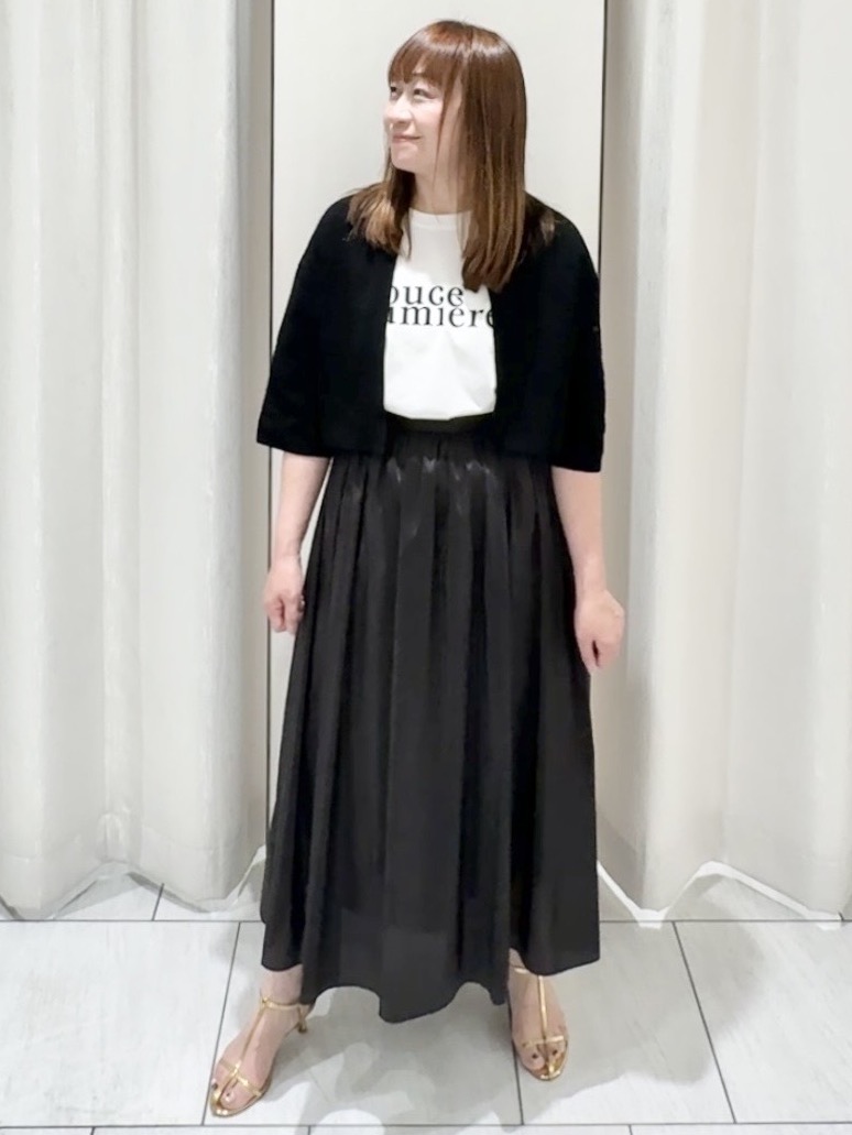 ʏᴜᴋɪᴋᴏさんの「UNTITLED｜◆【ストレッチ性/洗える】短丈ニットカーディガン」を使ったコーディネート