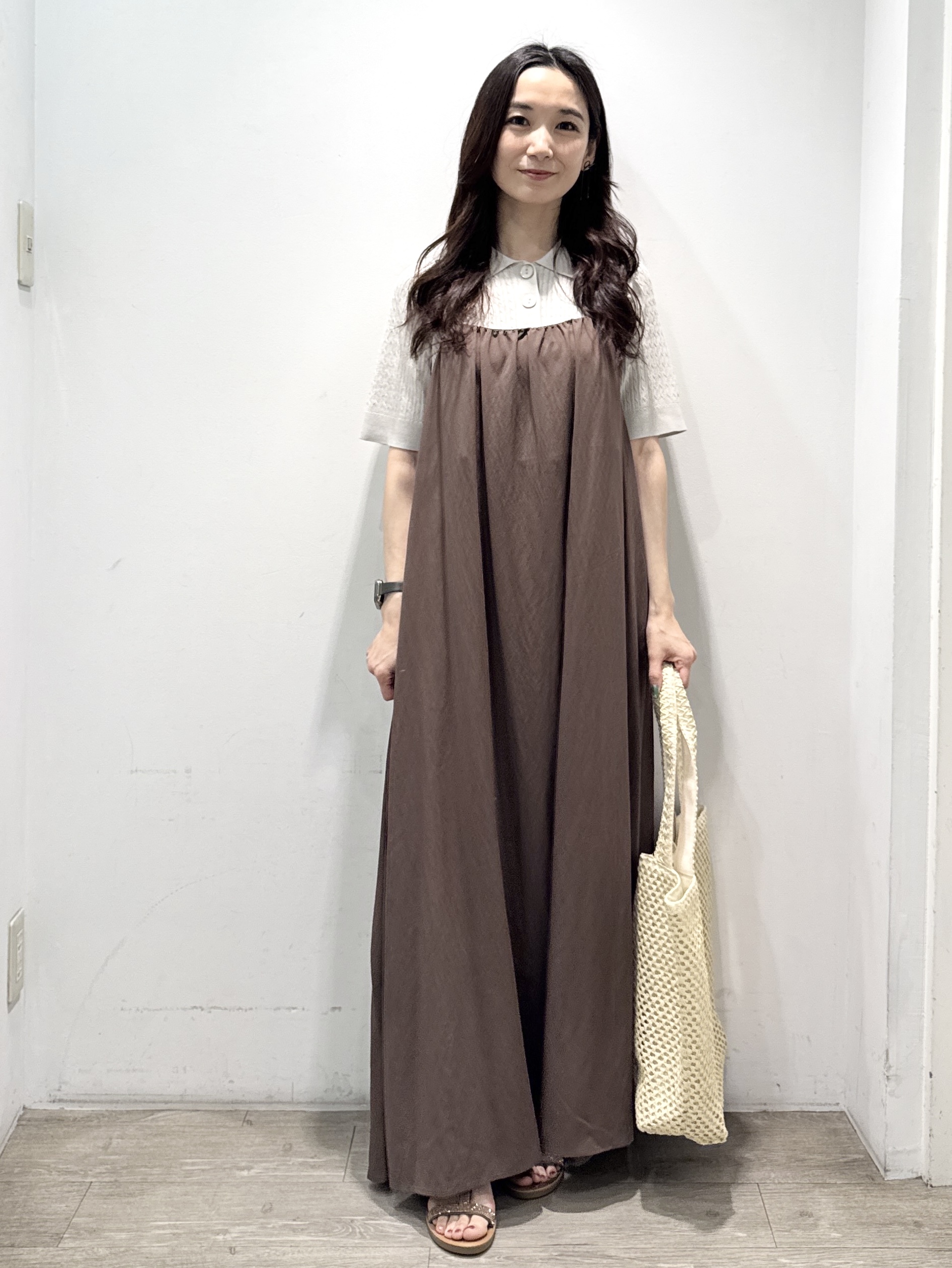 yuicciさんの「OPAQUE.CLIP｜【UV／接触冷感】ケーブルポロニット《洗濯機OK／抗ピル》」を使ったコーディネート