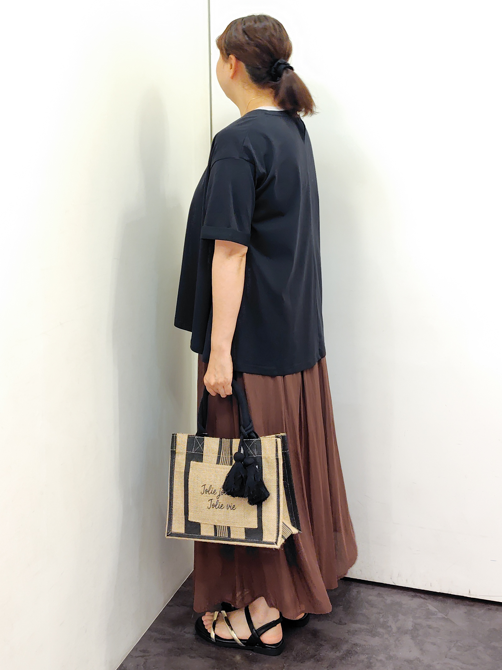 こんちゃんさんの「grove｜【遮熱／吸水速乾／UVカット】フレアシルエットTシャツ」を使ったコーディネート