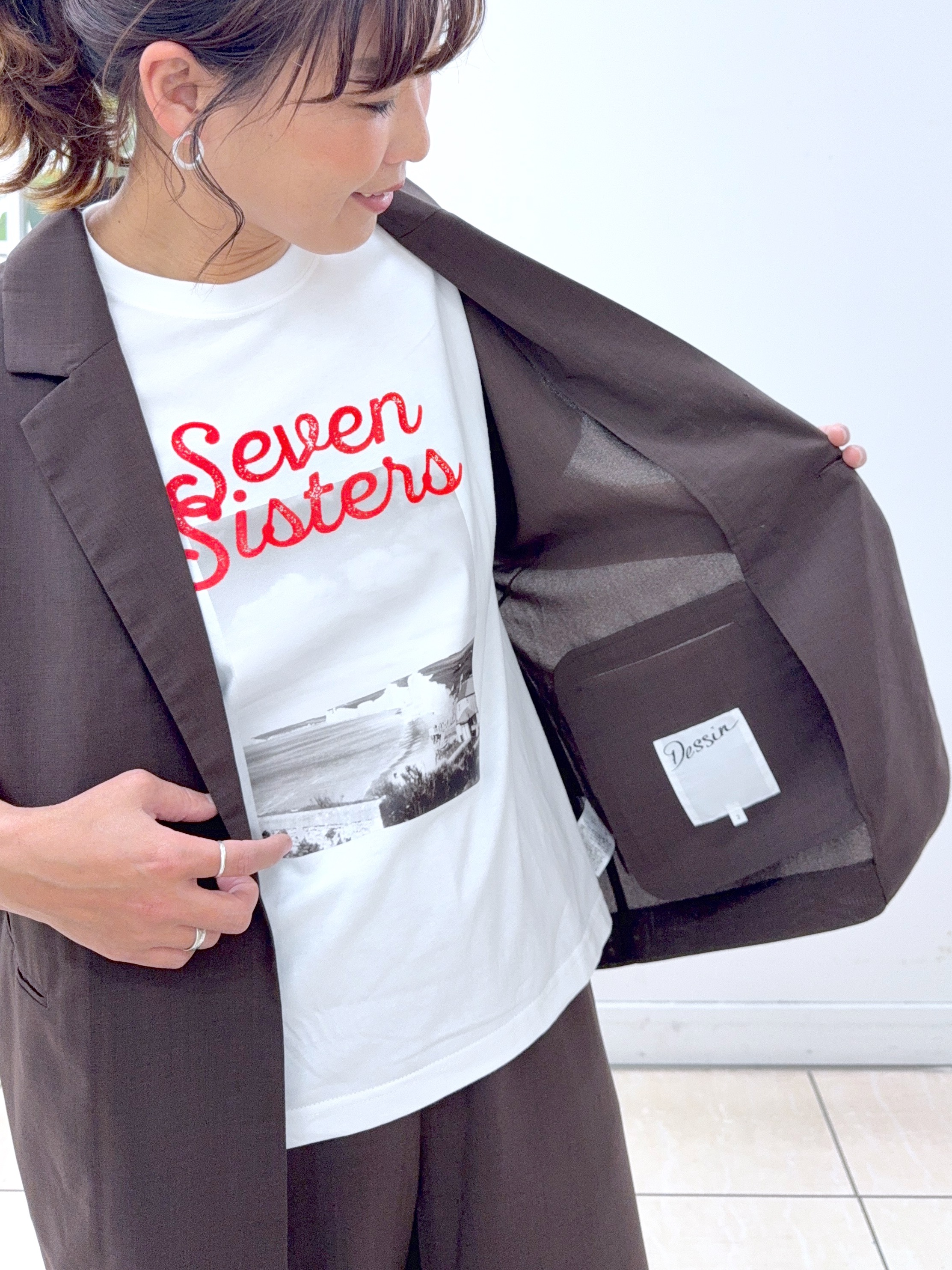 Osawaさんの「Dessin｜【ユニセックス/洗える】オーガニックロゴTシャツ」を使ったコーディネート