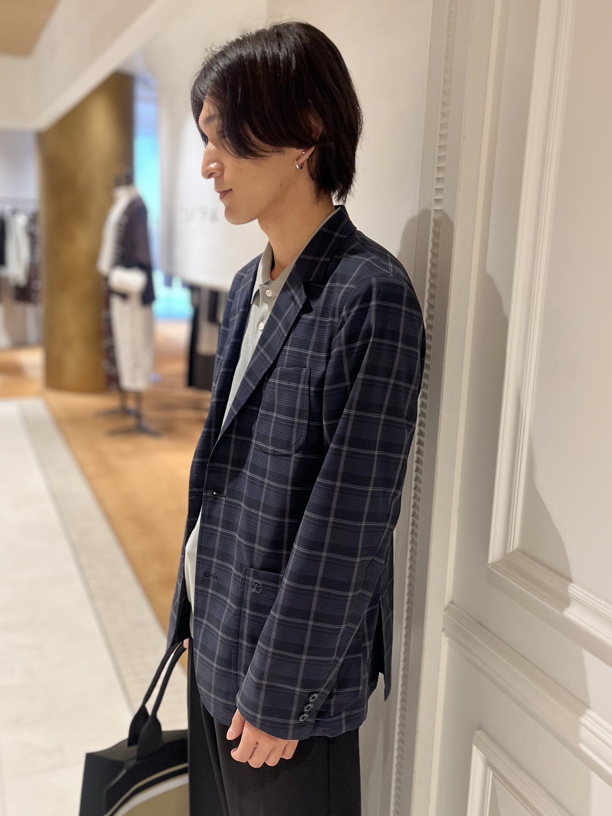 Watanabeさんの「DRESSTERIOR｜【ウォッシャブル】コットンシルク混 ニットポロシャツ」を使ったコーディネート