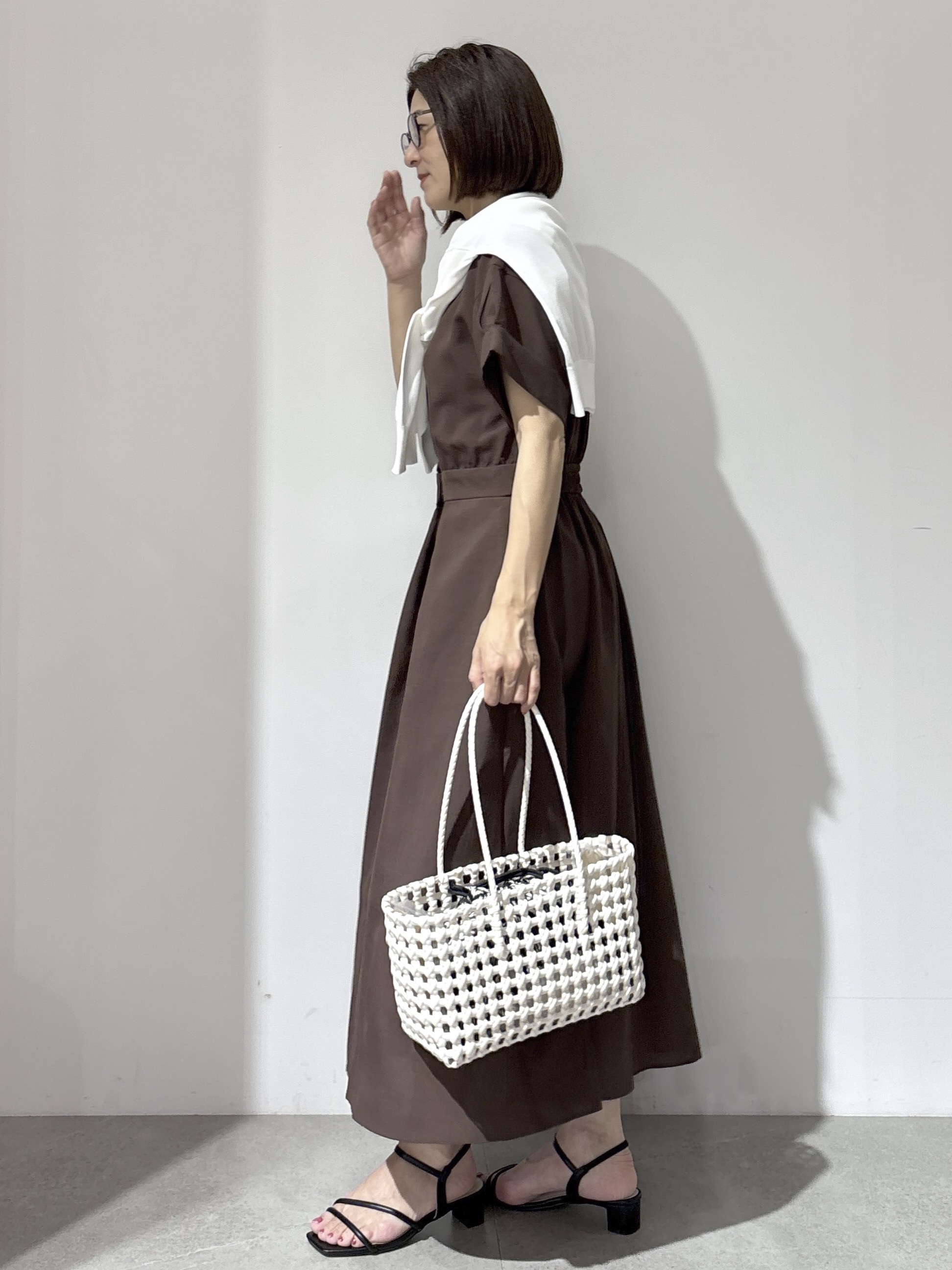 NAKAさんの「OPAQUE.CLIP｜【UV／接触冷感】Vネックリラクシーニットカーディガン《洗濯機OK／抗ピル》」を使ったコーディネート