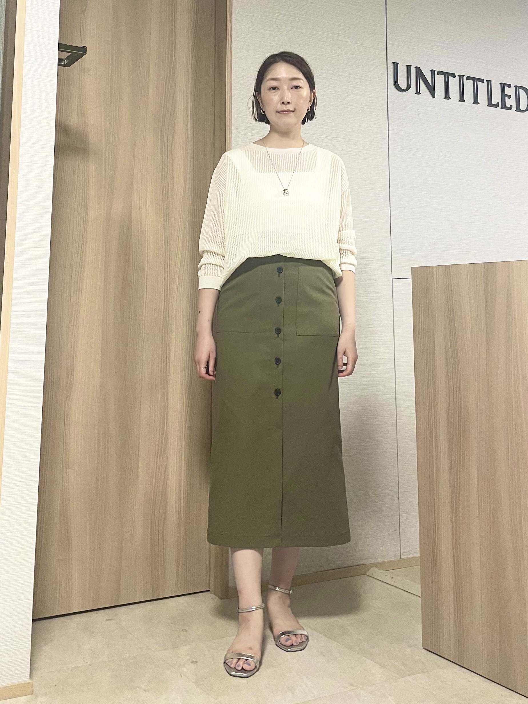 aliceさんの「UNTITLED｜◆シアーメッシュニット」を使ったコーディネート