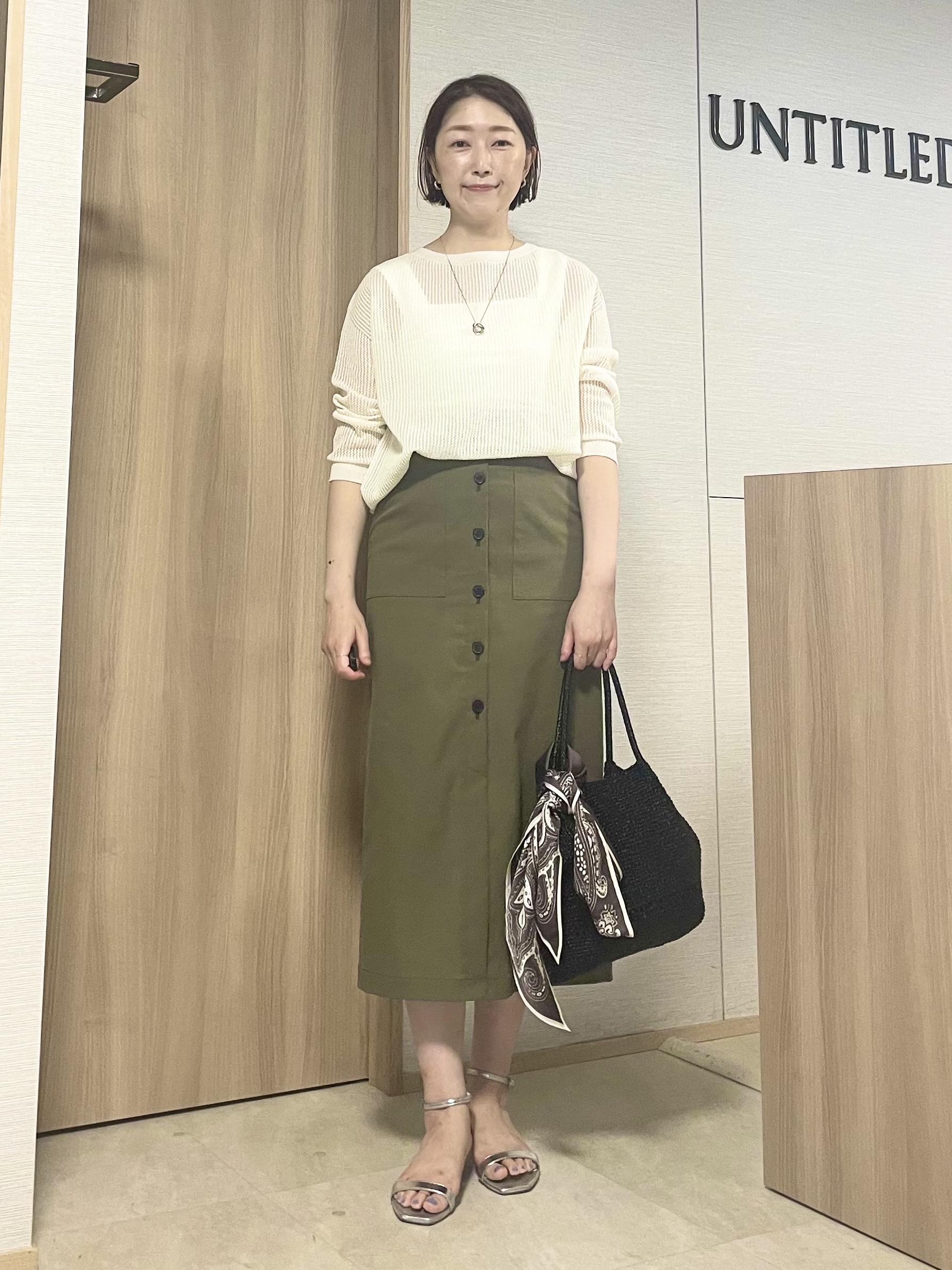 aliceさんの「UNTITLED｜◆シアーメッシュニット」を使ったコーディネート