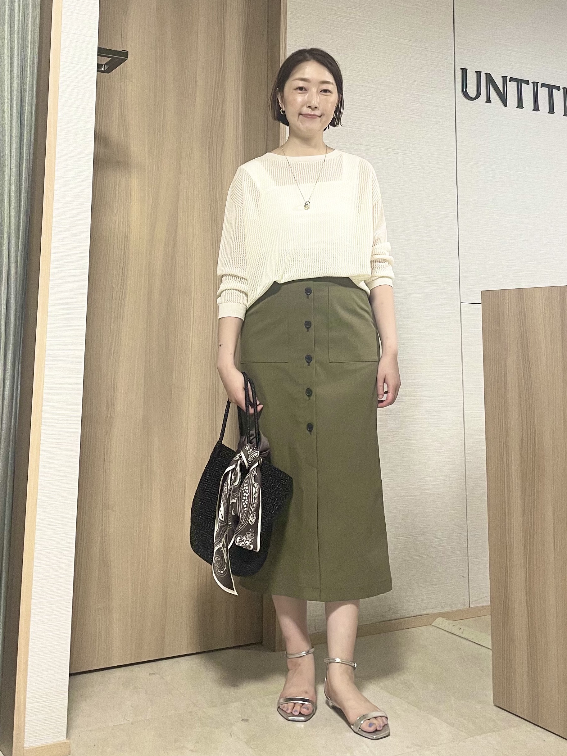 aliceさんの「UNTITLED｜◆シアーメッシュニット」を使ったコーディネート