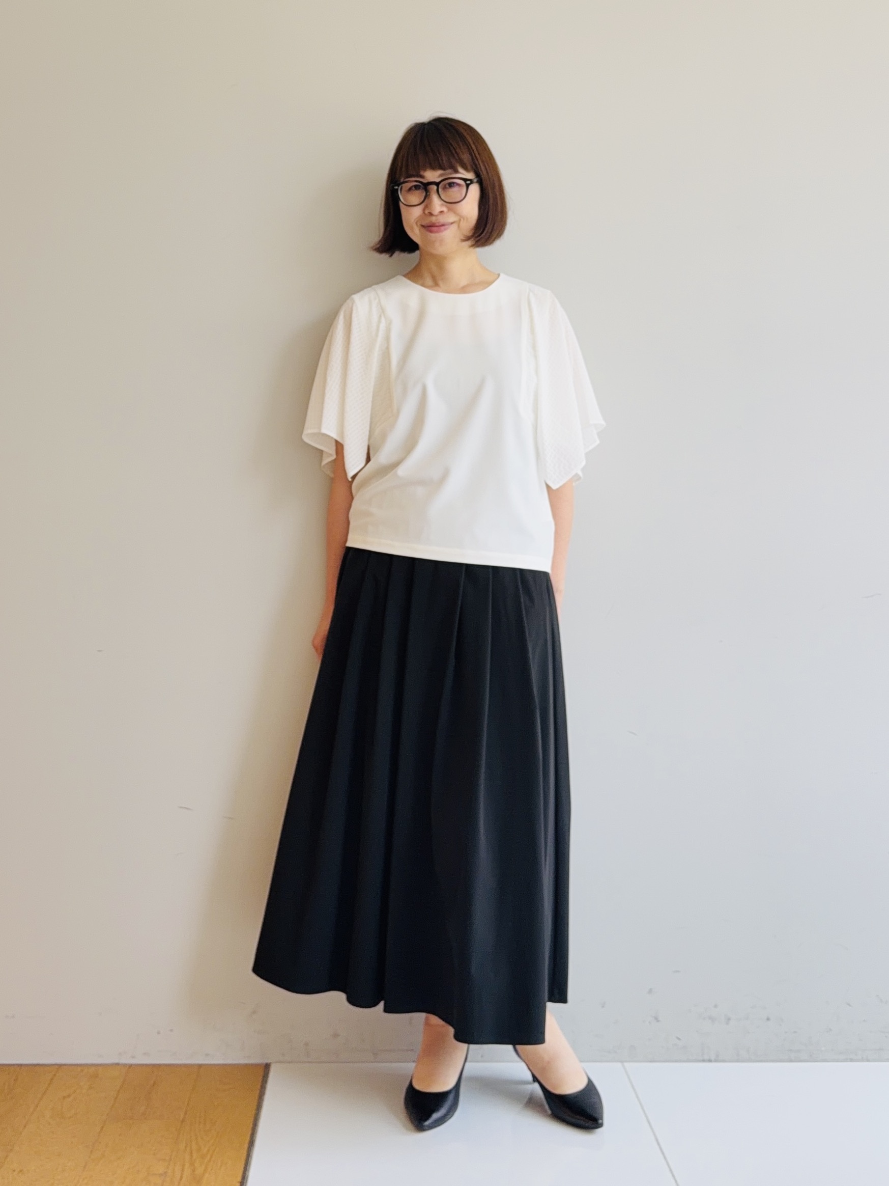 murayamaさんの「INDIVI｜【接触冷感／透湿／着る日傘】ノーカラージャケット」を使ったコーディネート