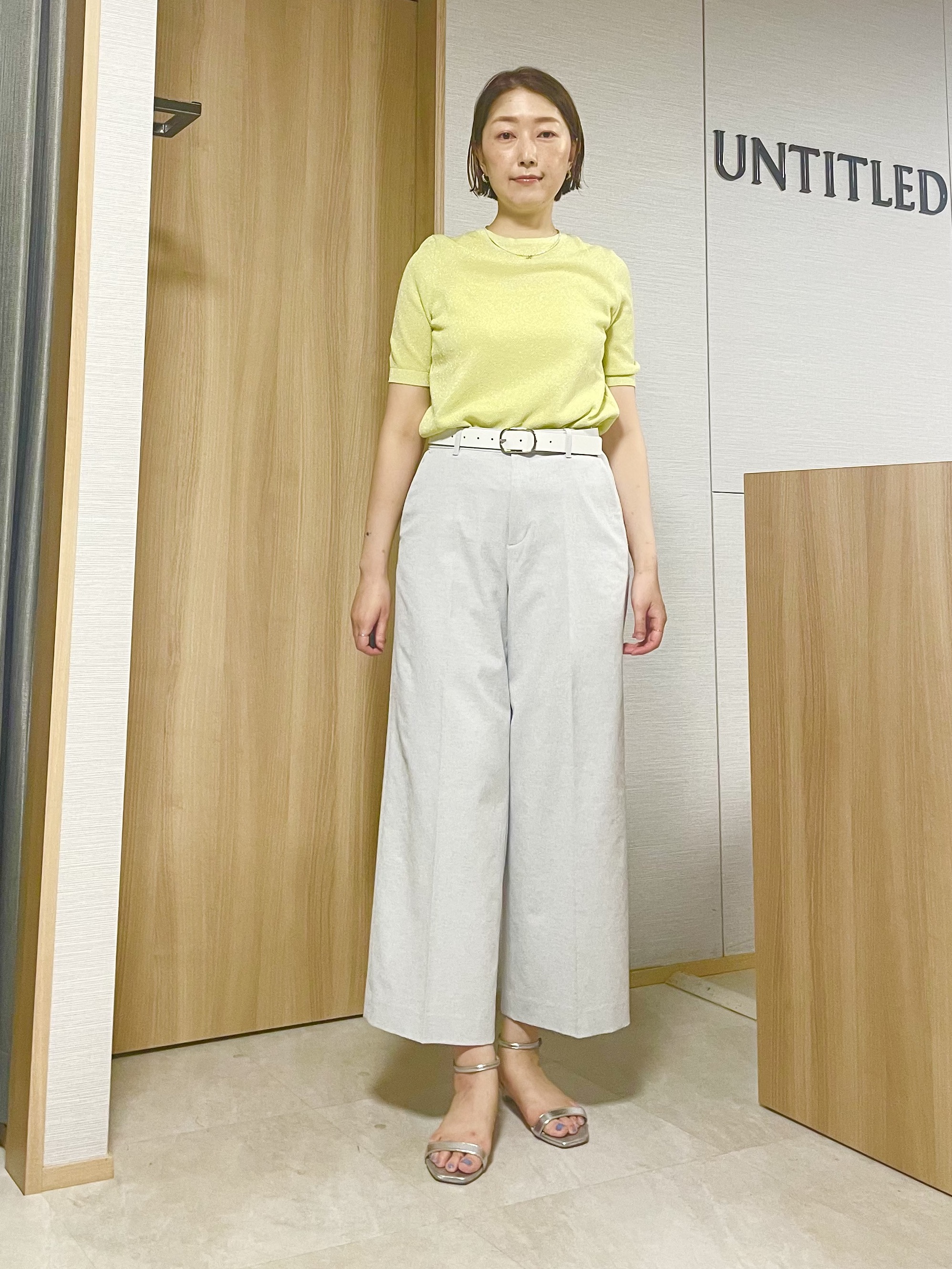 aliceさんの「UNTITLED｜◆【アンサンブル可】ラメ混クルーネックプルオーバー」を使ったコーディネート
