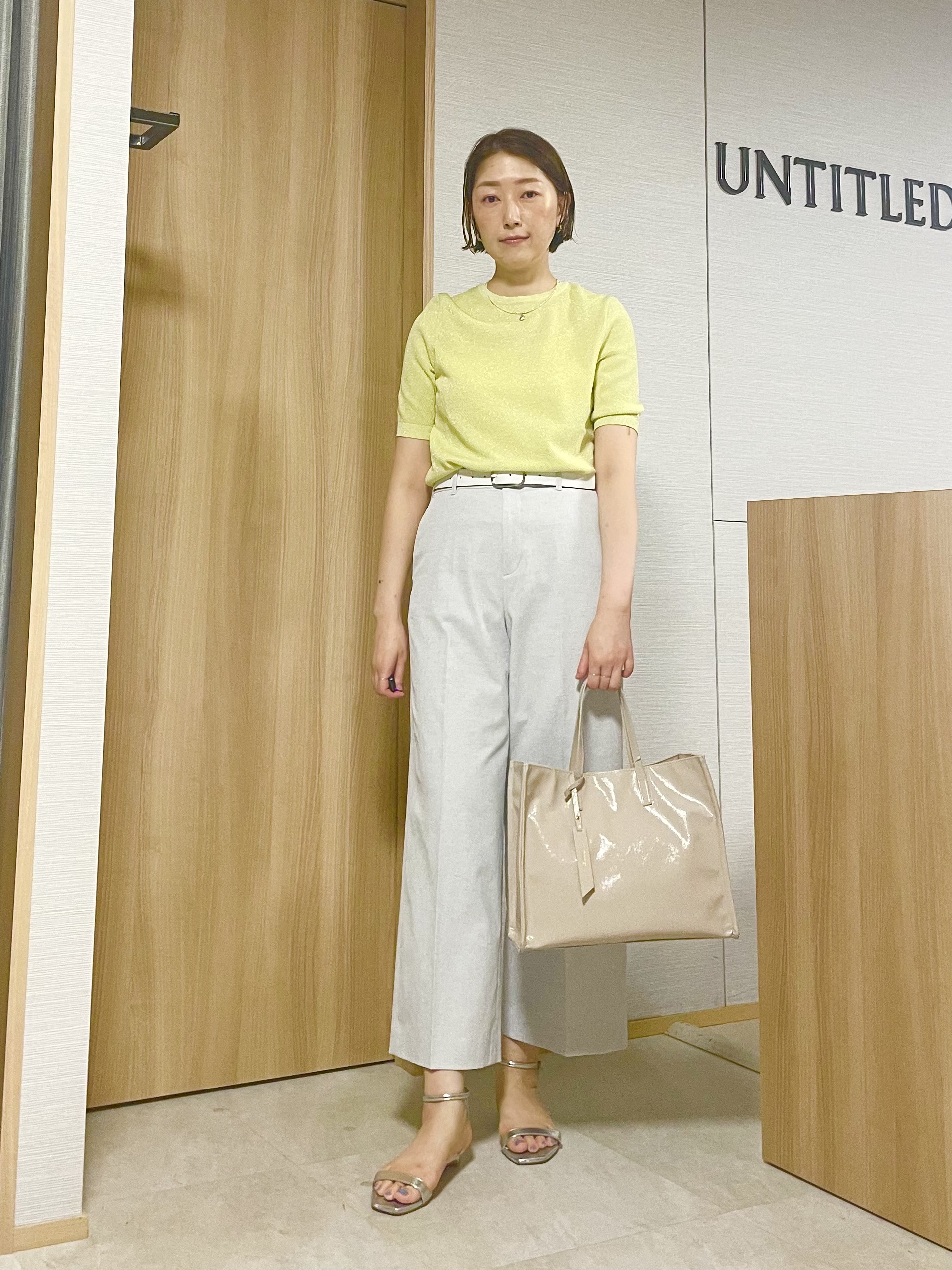 aliceさんの「UNTITLED｜◆【アンサンブル可】ラメ混クルーネックプルオーバー」を使ったコーディネート