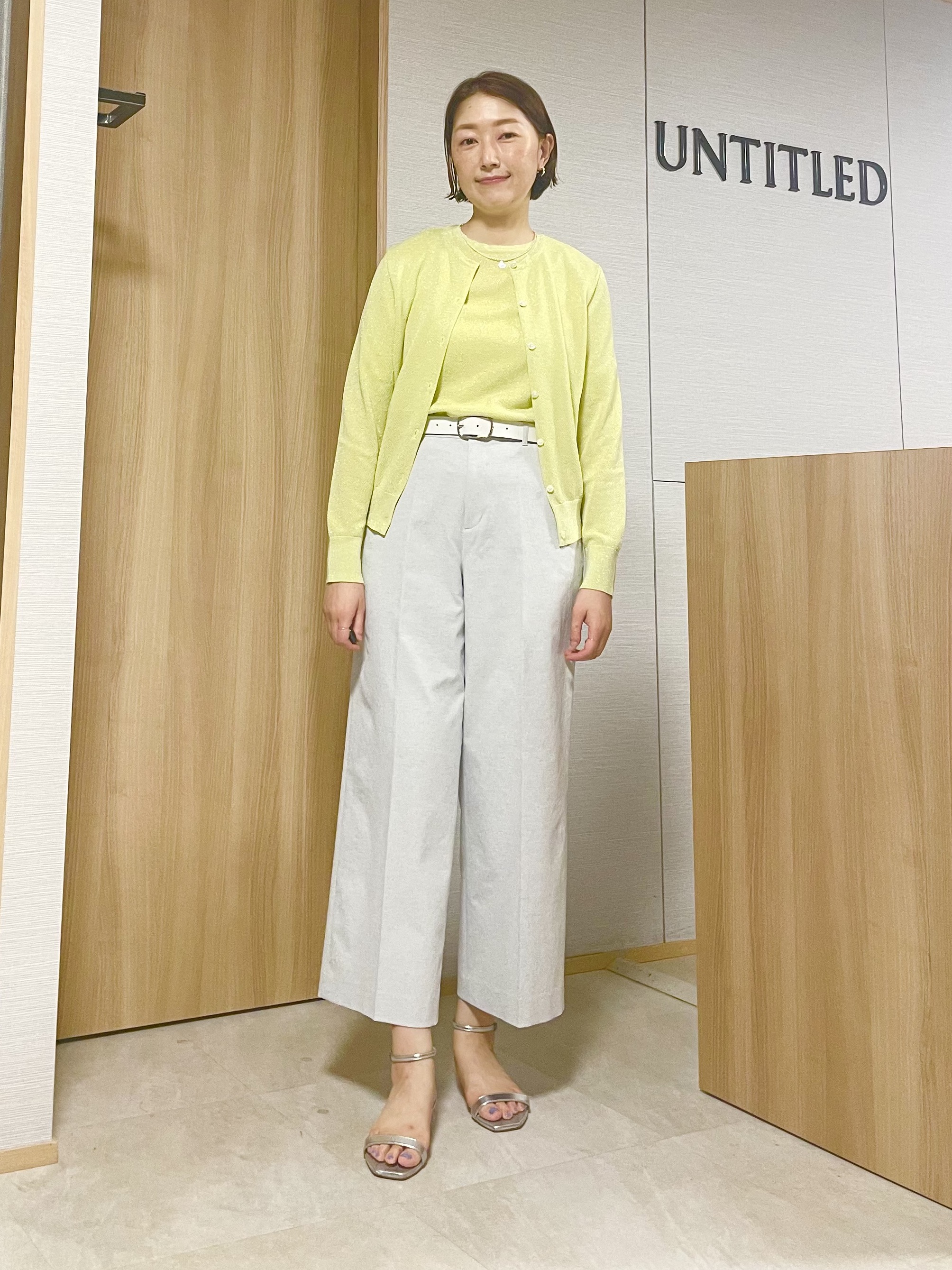 aliceさんの「UNTITLED｜◆【アンサンブル可】ラメ混クルーネックプルオーバー」を使ったコーディネート