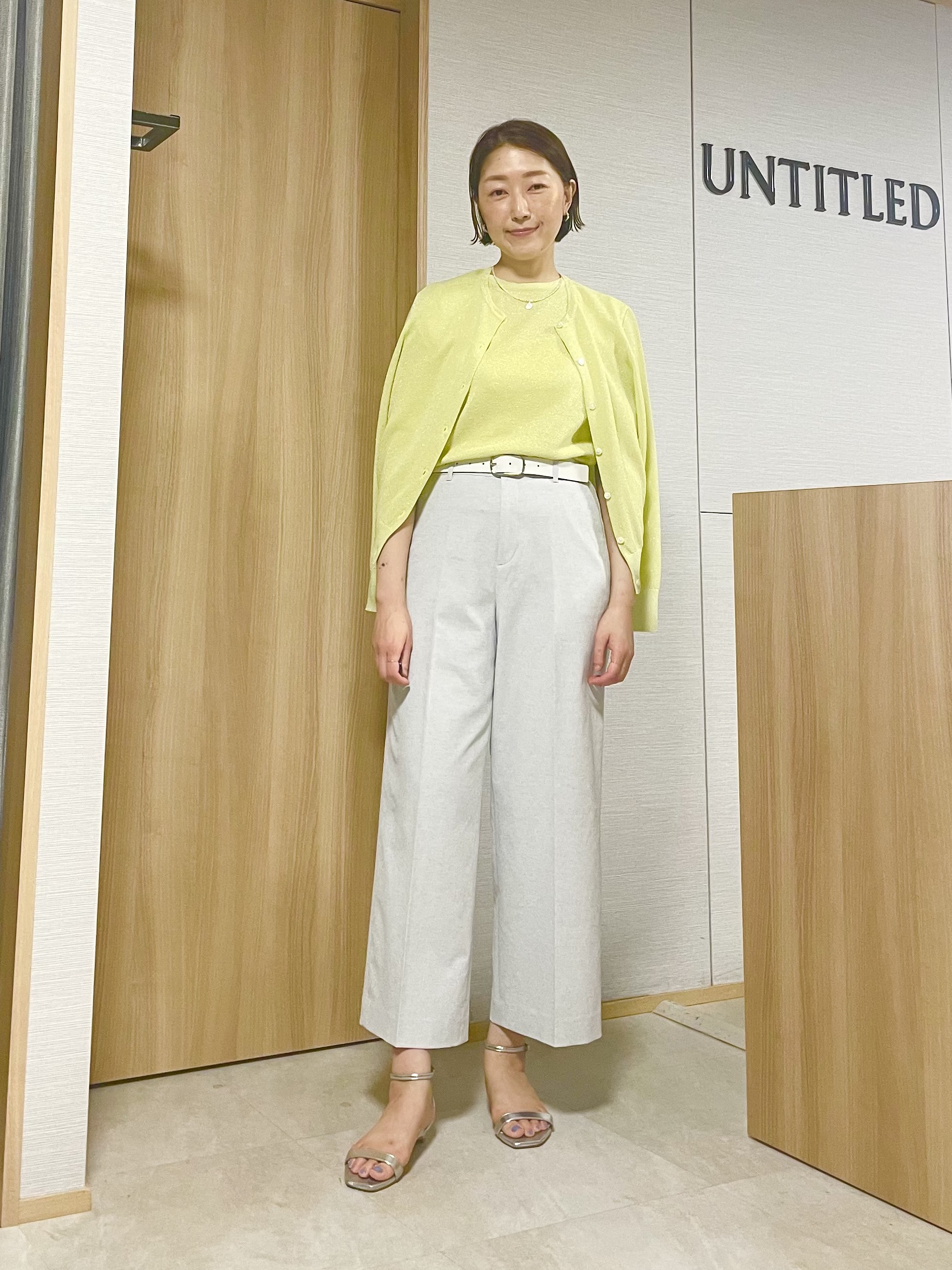 aliceさんの「UNTITLED｜◆【アンサンブル可】ラメ混クルーネックプルオーバー」を使ったコーディネート