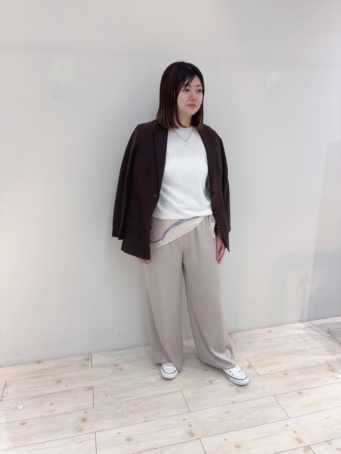 Mizuさんの「UNTITLED｜【汗染み防止/接触冷感】ランタンスリーブプルオーバー」を使ったコーディネート