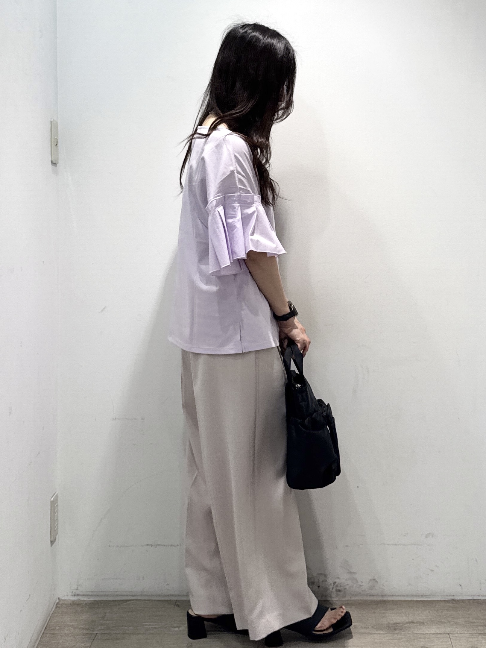 yuicciさんの「OPAQUE.CLIP｜【接触冷感】タックスリーブカットソー《洗濯機OK》」を使ったコーディネート