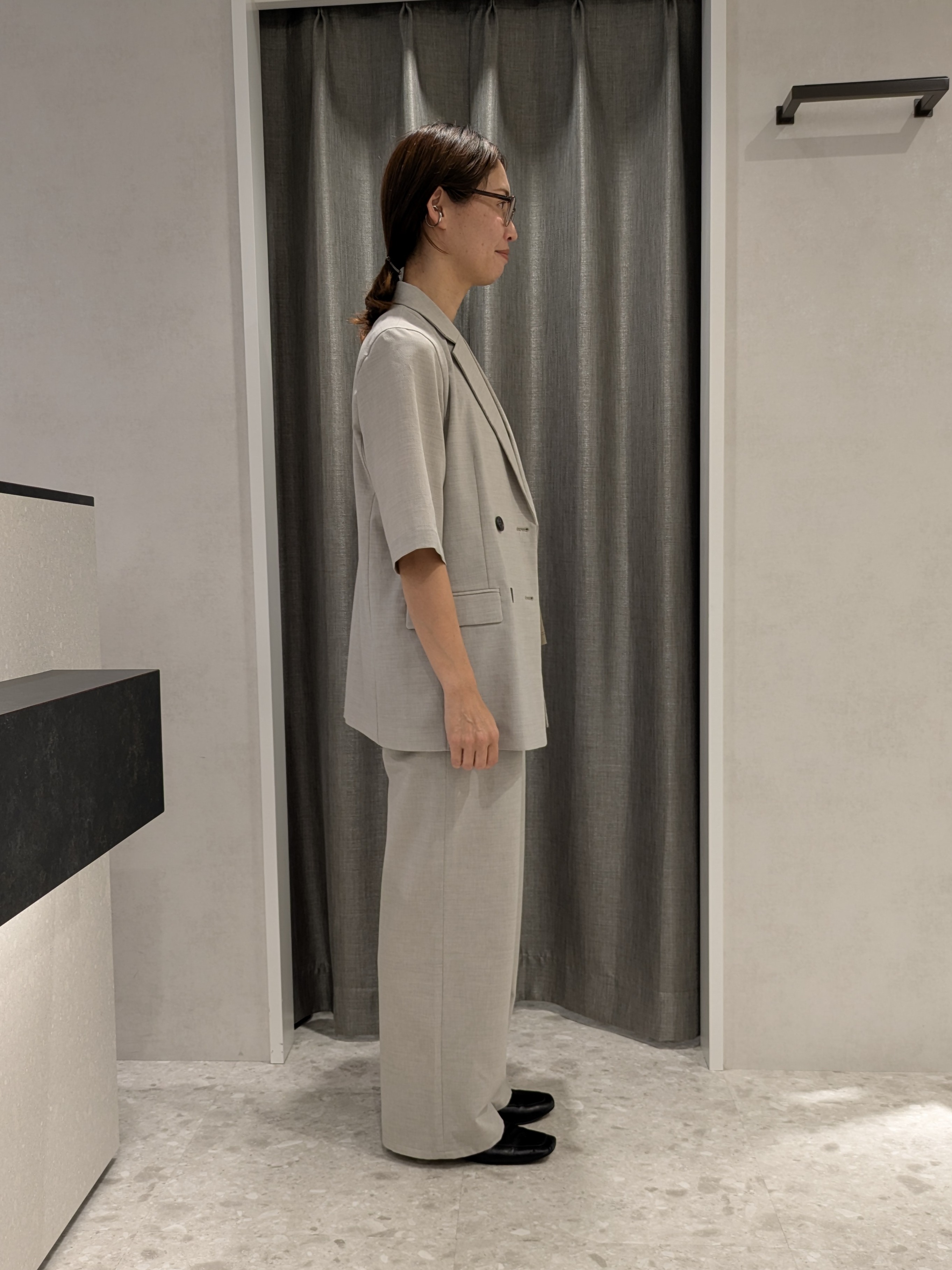 yukariさんの「UNTITLED｜【シワになりにくい/セットアップ可/接触冷感】ハーフスリーブジャケット」を使ったコーディネート