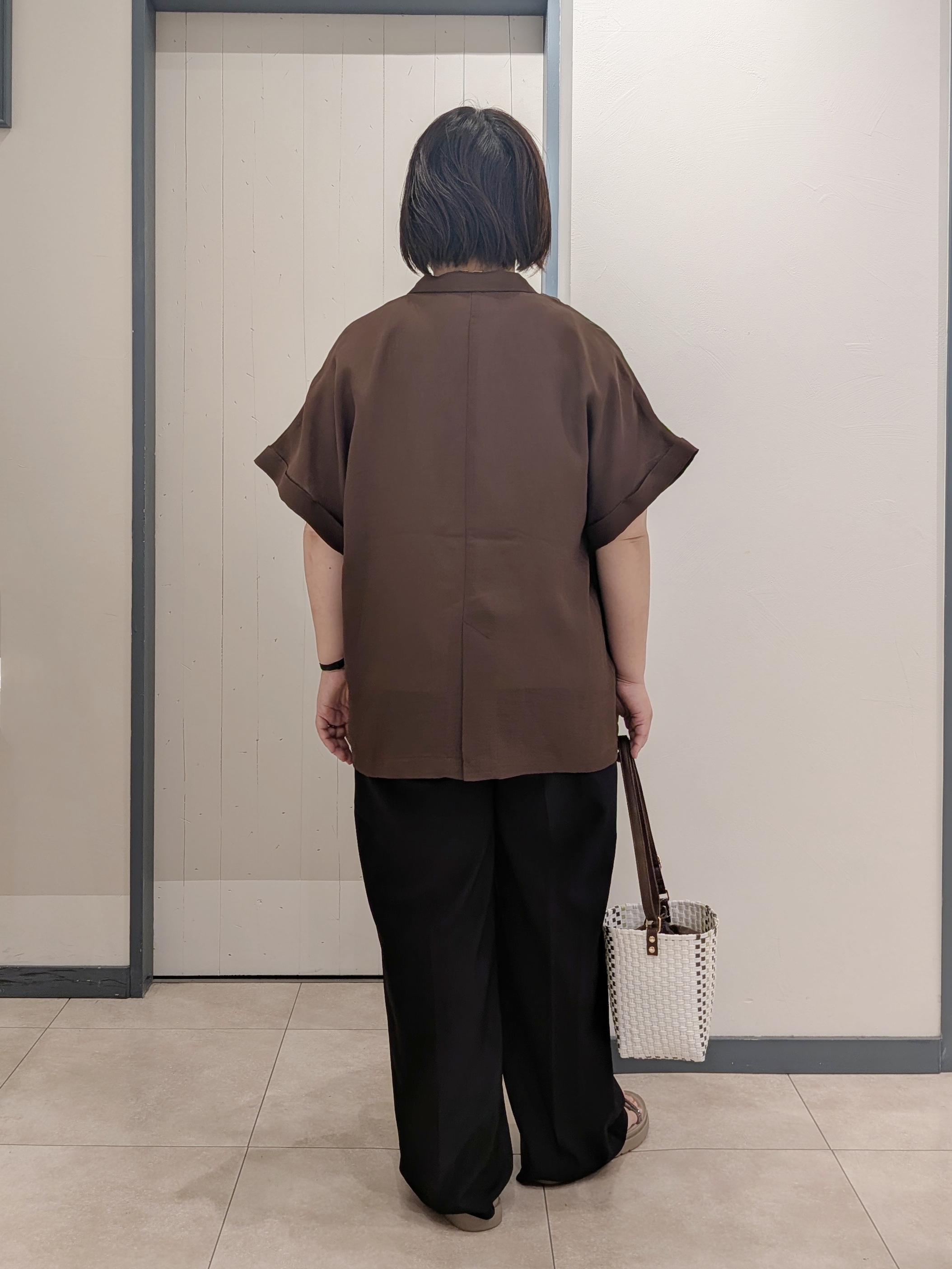 yukikaさんの「grove｜【洗濯機OK/SETUP可】シワになりにくいハーフスリーブジャケット」を使ったコーディネート