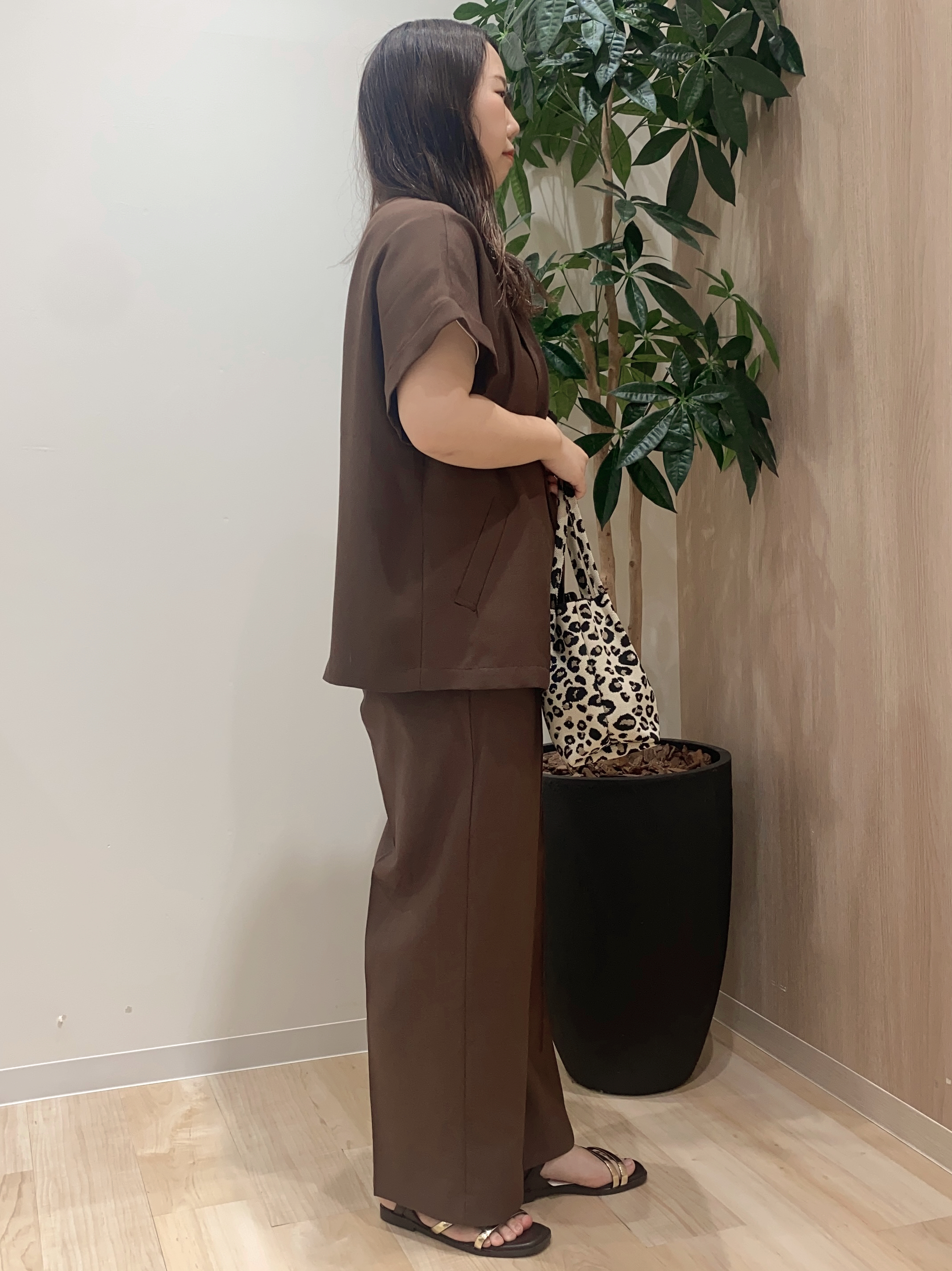 HANAさんの「grove｜【洗濯機OK/SETUP可】シワになりにくいハーフスリーブジャケット」を使ったコーディネート
