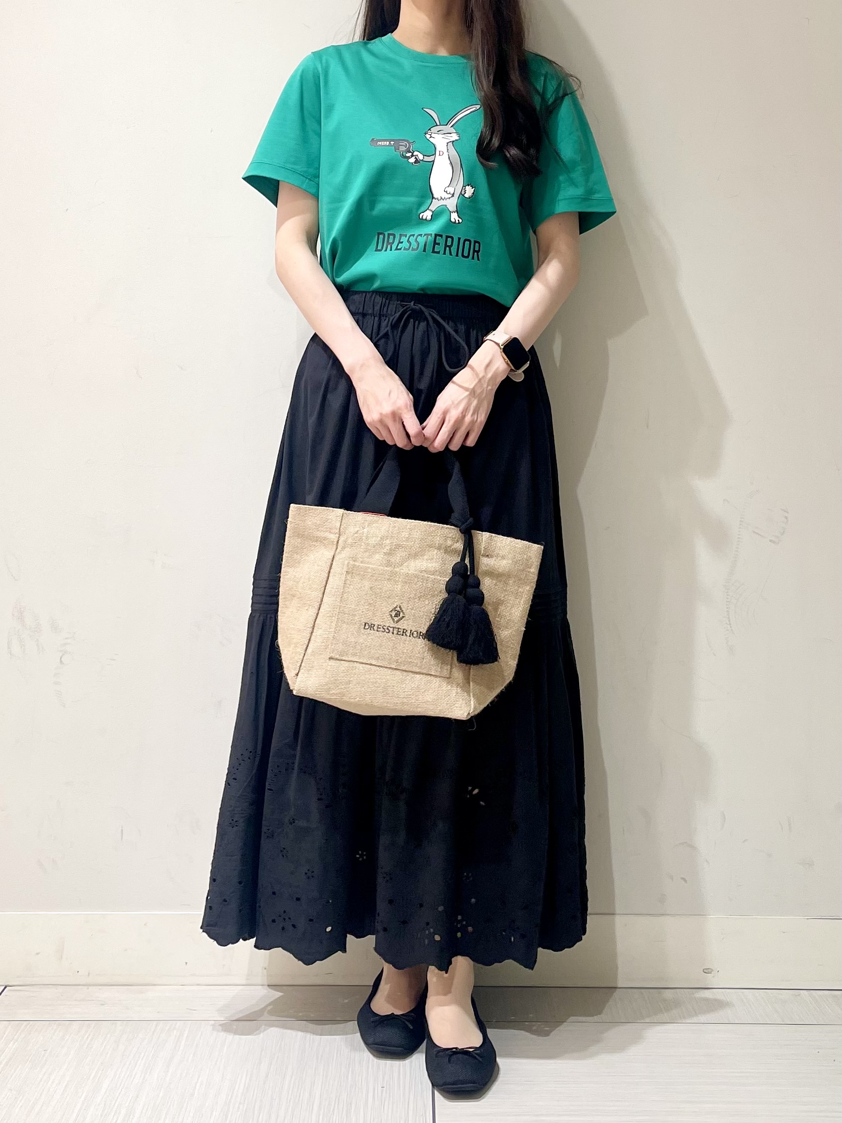 ことさんの「DRESSTERIOR｜【接触冷感／抗菌防臭／消臭】アイスクリアコットン ピストルラビットT」を使ったコーディネート