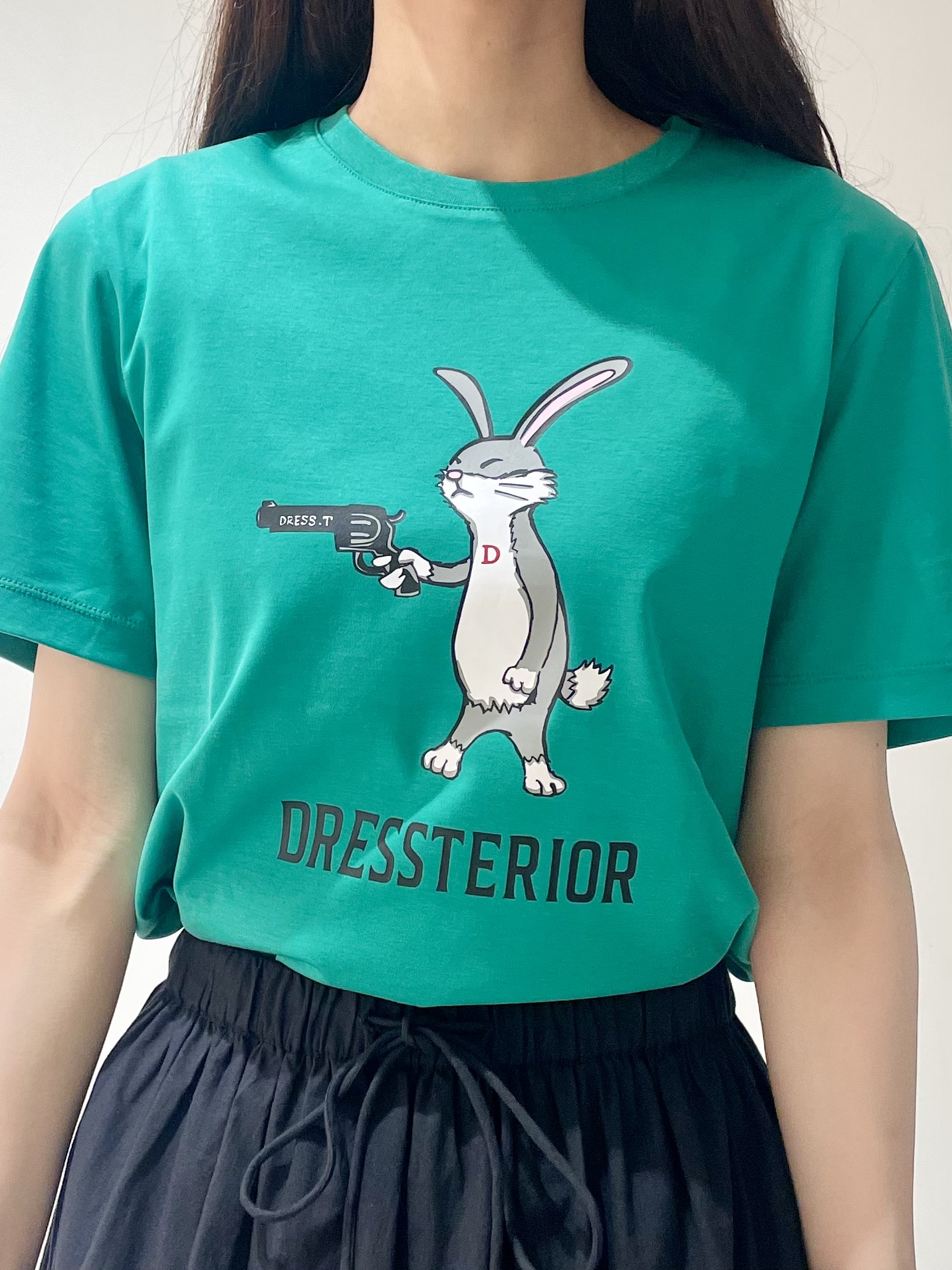 ことさんの「DRESSTERIOR｜【接触冷感／抗菌防臭／消臭】アイスクリアコットン ピストルラビットT」を使ったコーディネート