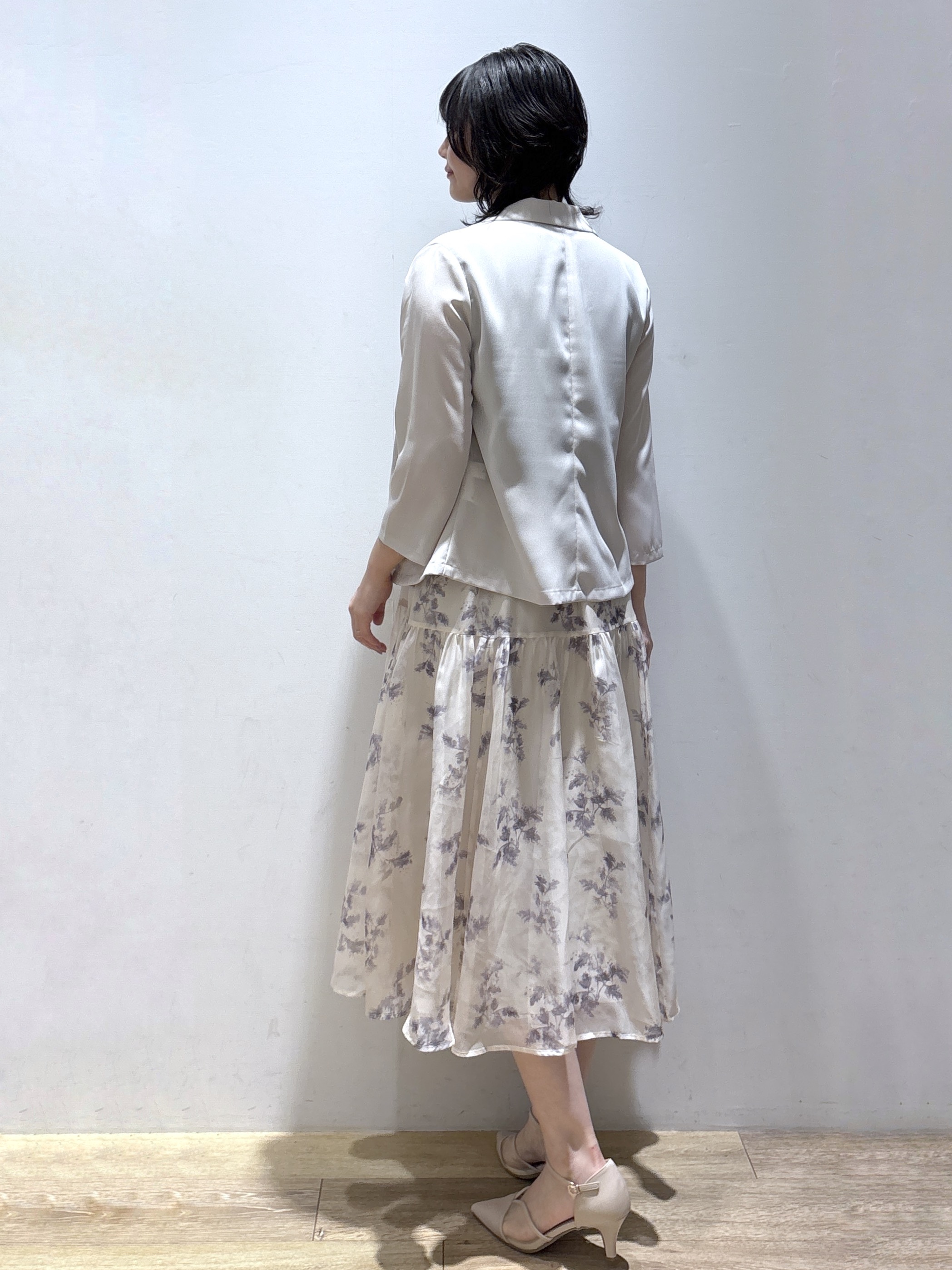 mizukiさんの「index｜【接触冷感／防シワ】ひんやり7分袖テーラードジャケット《洗濯機OK》」を使ったコーディネート