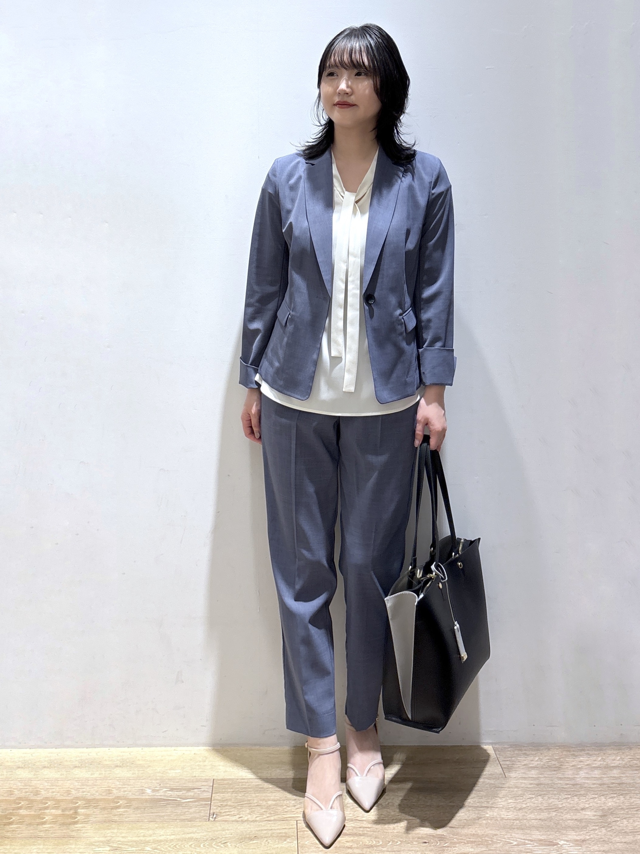 mizukiさんの「index｜【接触冷感／吸水速乾】セットアップ対応ストレッチテーラードジャケット《イージーアイロン／洗濯機OK／」を使ったコーディネート