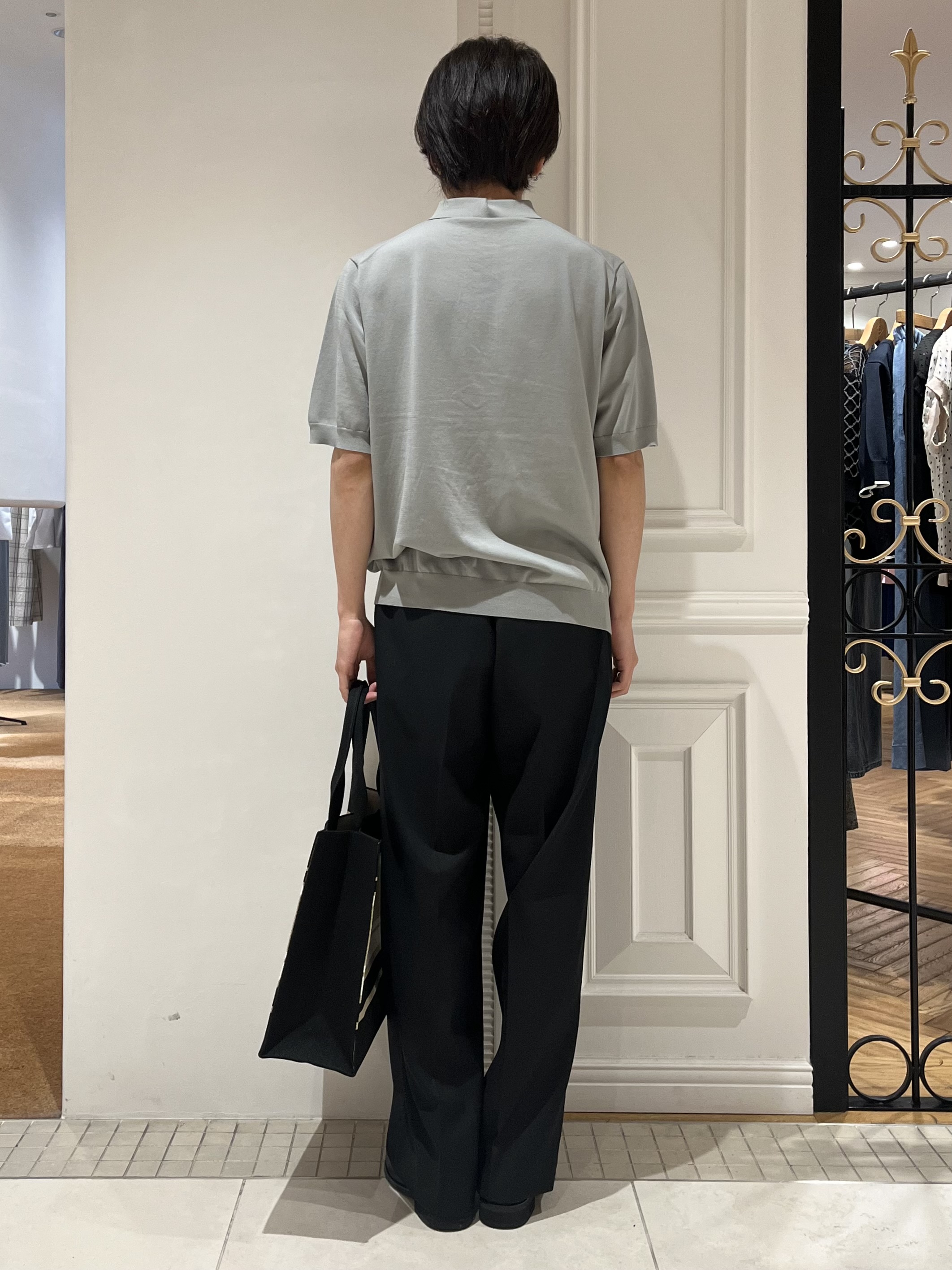 Watanabeさんの「DRESSTERIOR｜【ウォッシャブル】コットンシルク混 ニットポロシャツ」を使ったコーディネート