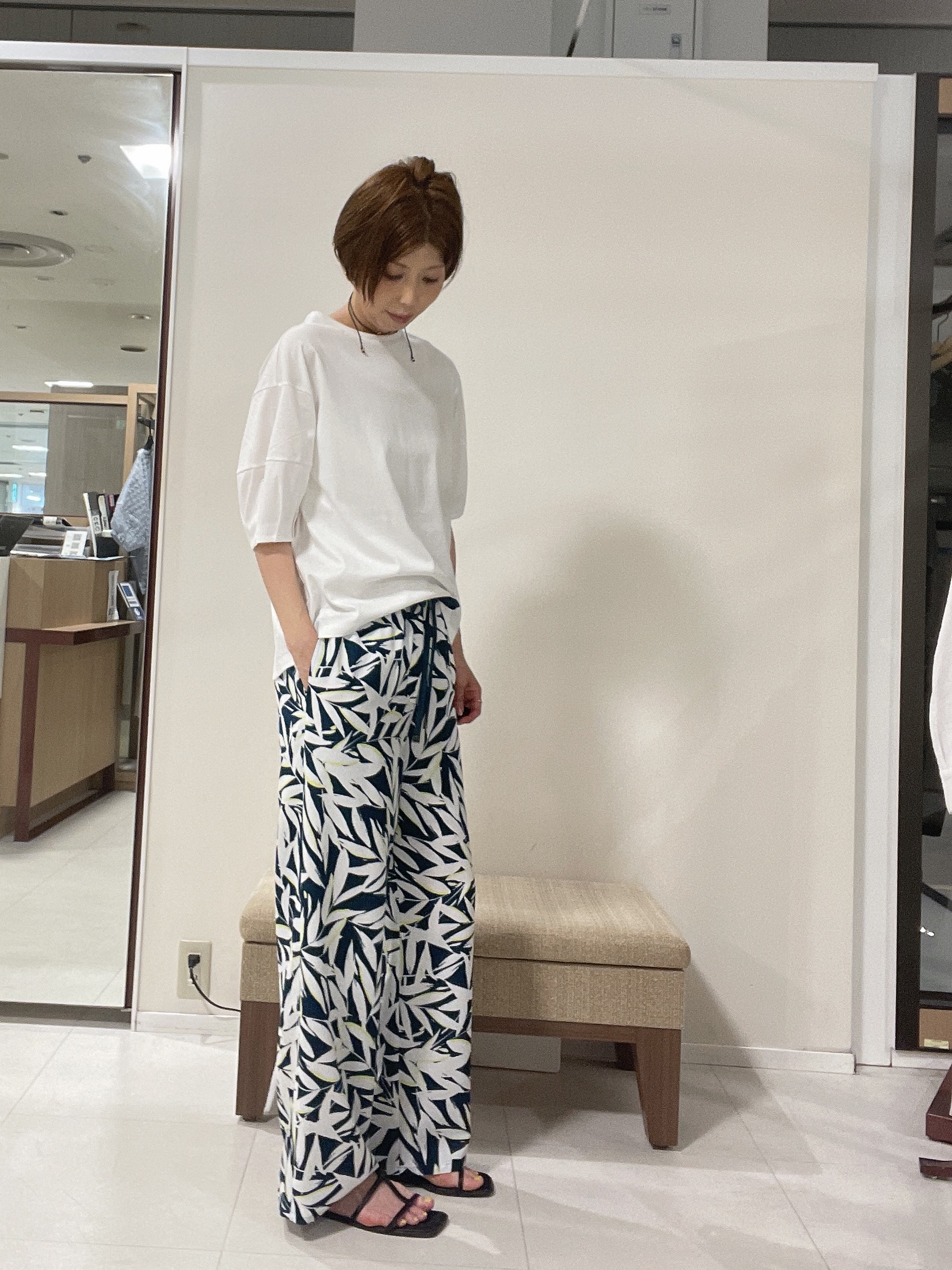 IWAMOさんの「UNTITLED｜【汗染み防止/接触冷感】ランタンスリーブプルオーバー」を使ったコーディネート