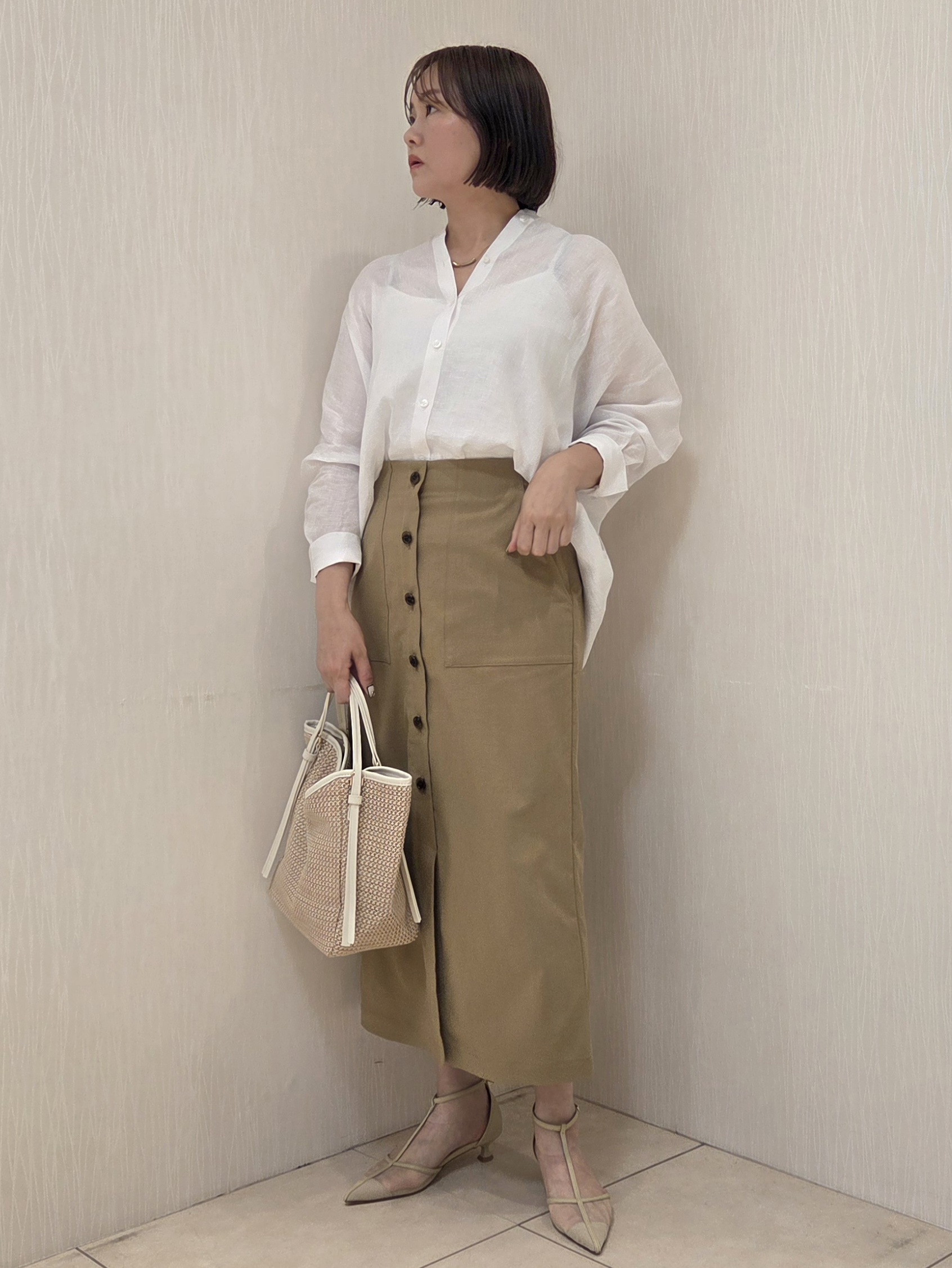 naokoさんの「UNTITLED｜【麻100】リネンドルマンシャツ」を使ったコーディネート