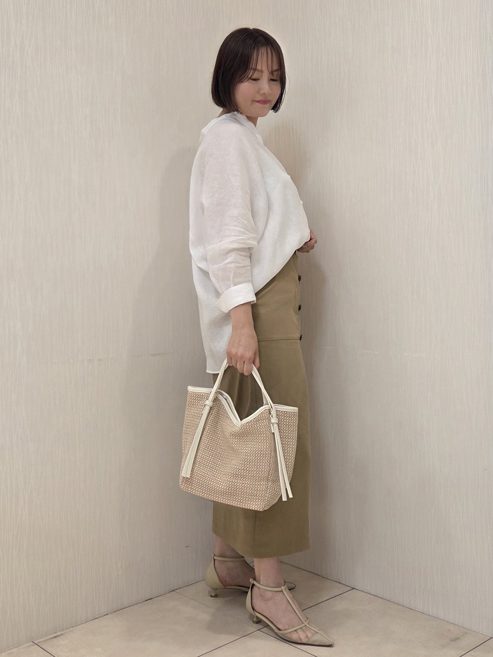 naokoさんの「UNTITLED｜【麻100】リネンドルマンシャツ」を使ったコーディネート