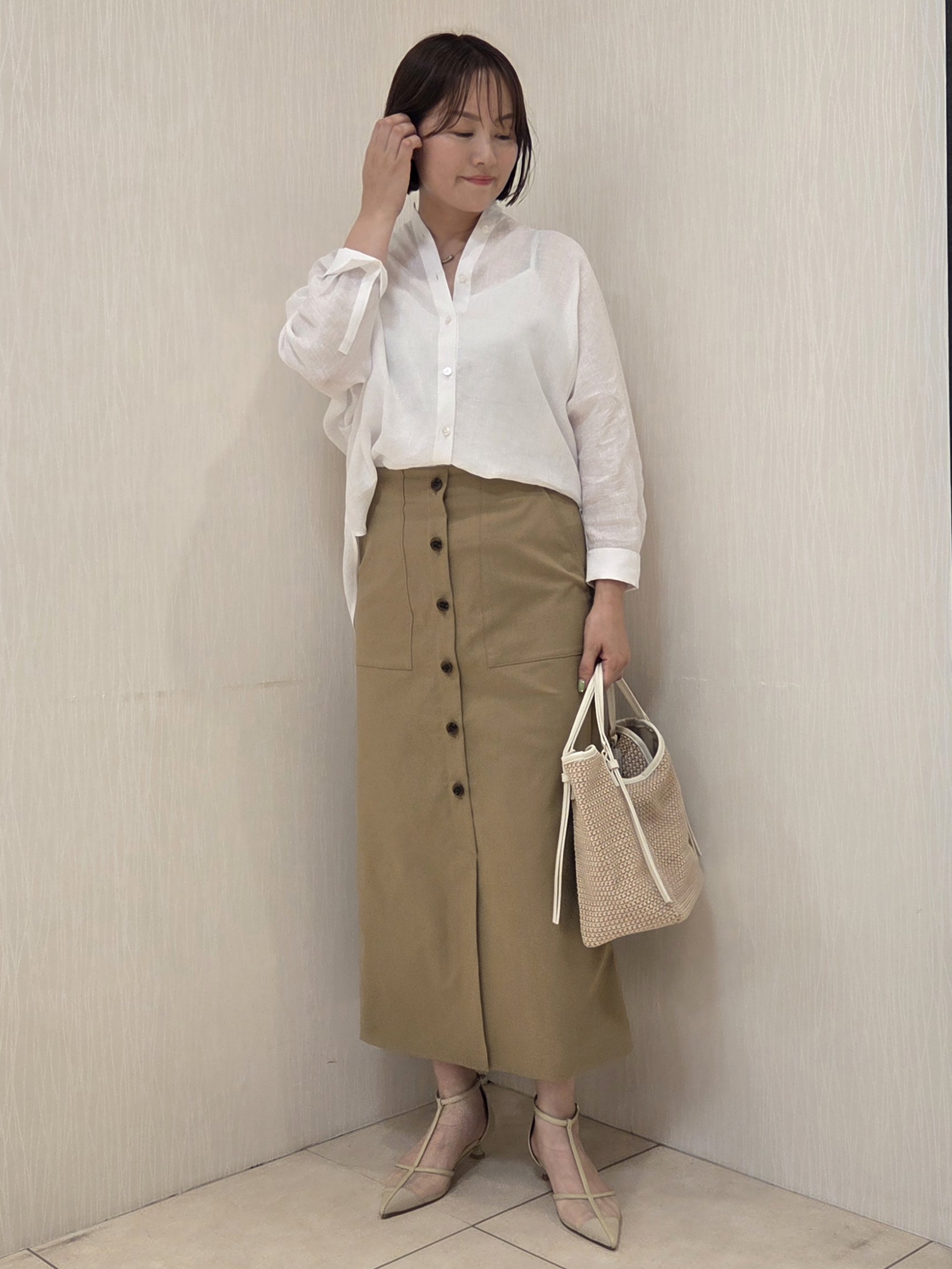 naokoさんの「UNTITLED｜【麻100】リネンドルマンシャツ」を使ったコーディネート