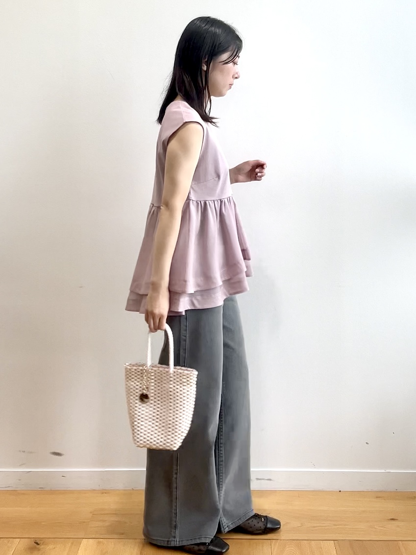 RINAさんの「index｜ダブルペプラムトップス【洗濯機OK】」を使ったコーディネート
