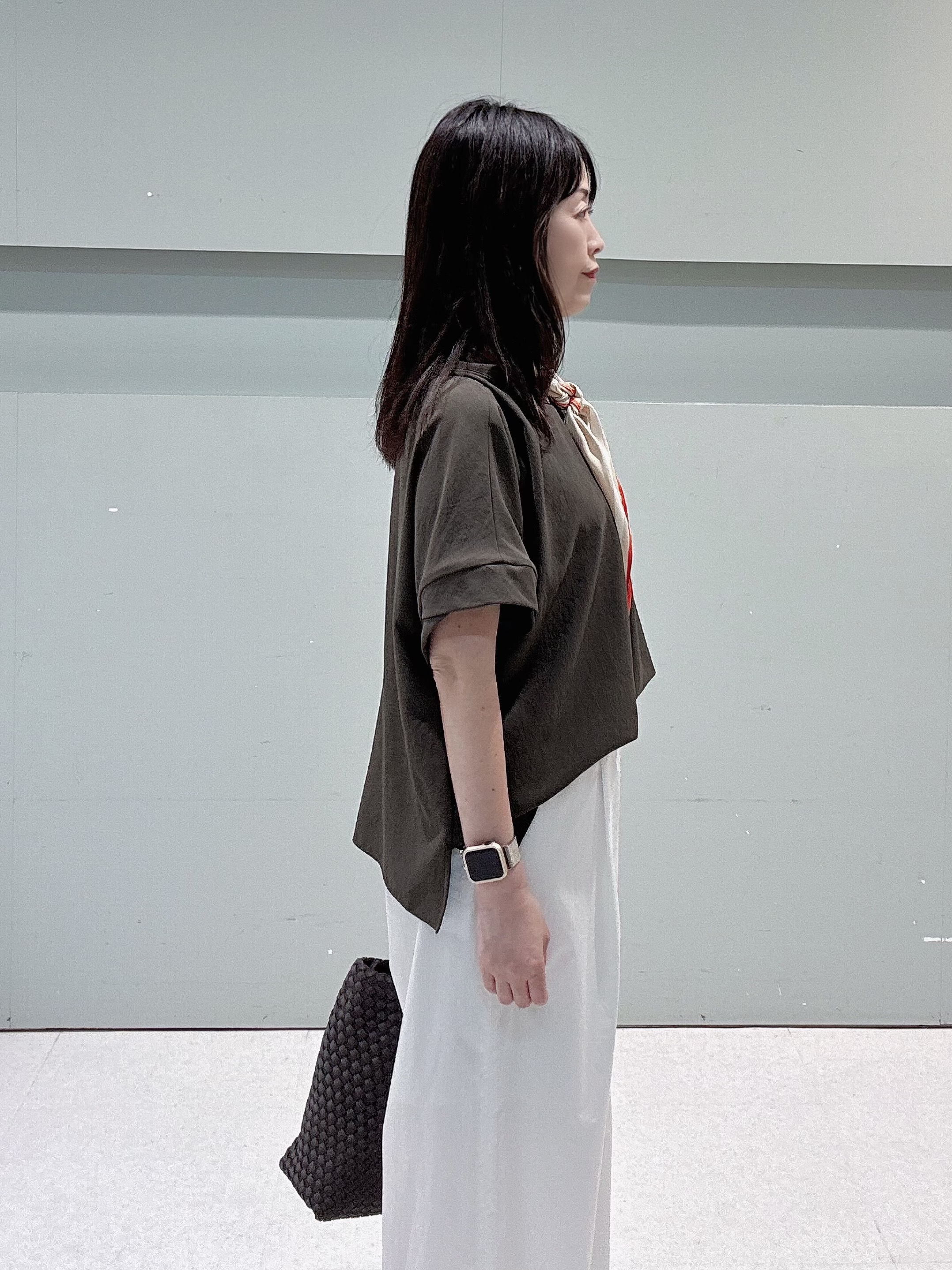 makiさんの「UNTITLED｜【セットアップ可/UVカット/前後2WAY】リラクシーフレンチスリーブブラウス」を使ったコーディネート