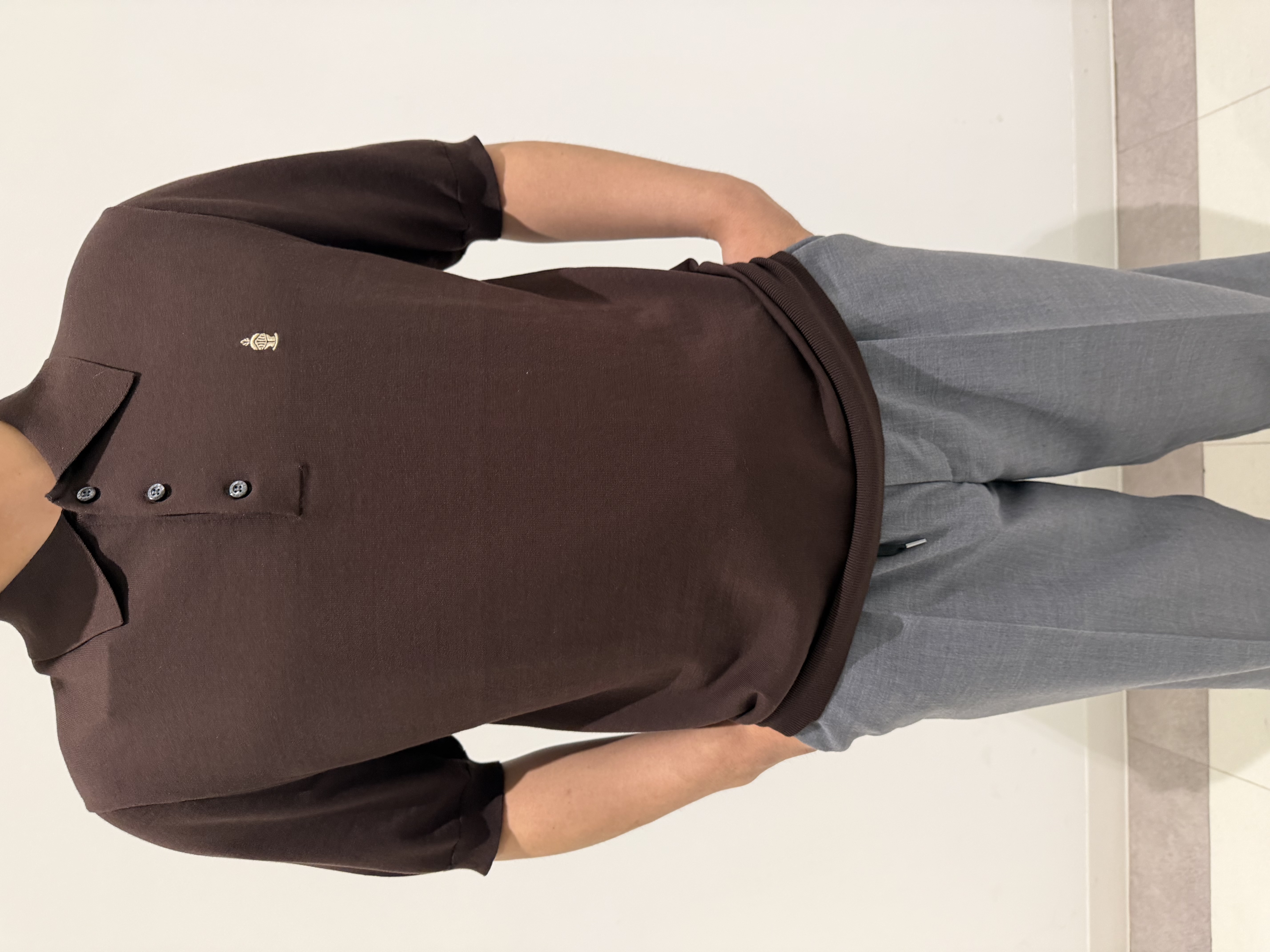 MATSUBARAさんの「DRESSTERIOR｜【ウォッシャブル】コットンシルク混 ニットポロシャツ」を使ったコーディネート