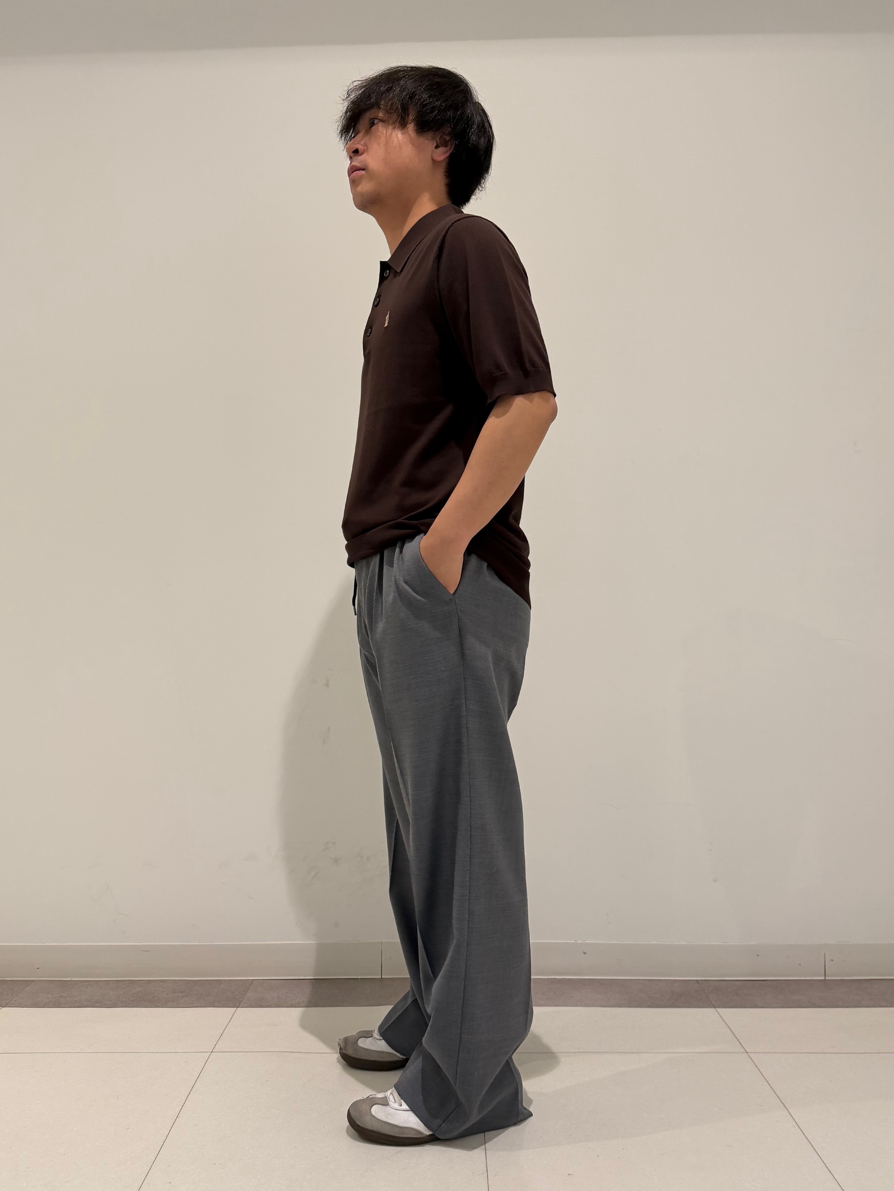 MATSUBARAさんの「DRESSTERIOR｜【ウォッシャブル】コットンシルク混 ニットポロシャツ」を使ったコーディネート